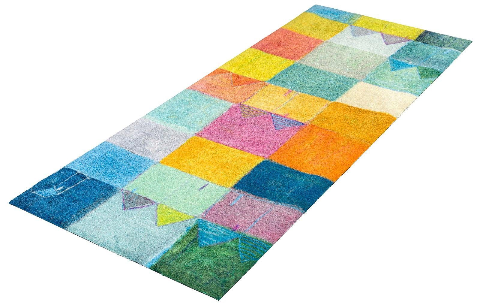 wash+dry by Kleen-Tex Loper Sonnenstadt Inloopmatten, antislip, wasbaar, ideaal in entree & hal lopers maat (lxb: 200x80 cm) multicolor
