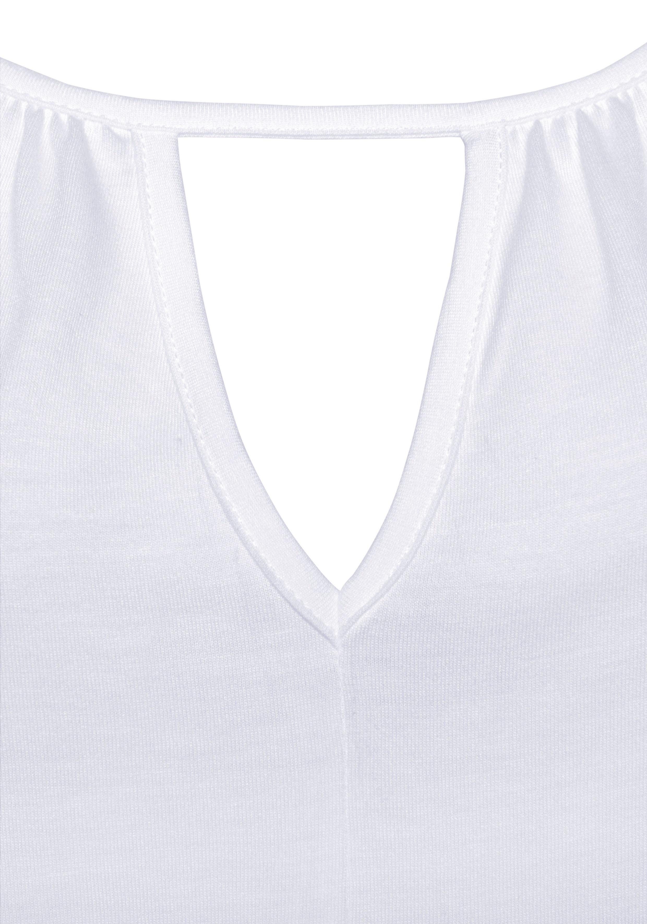 Buffalo Strandtop met lichte rimpeling bij de hals, tanktop, cut-out