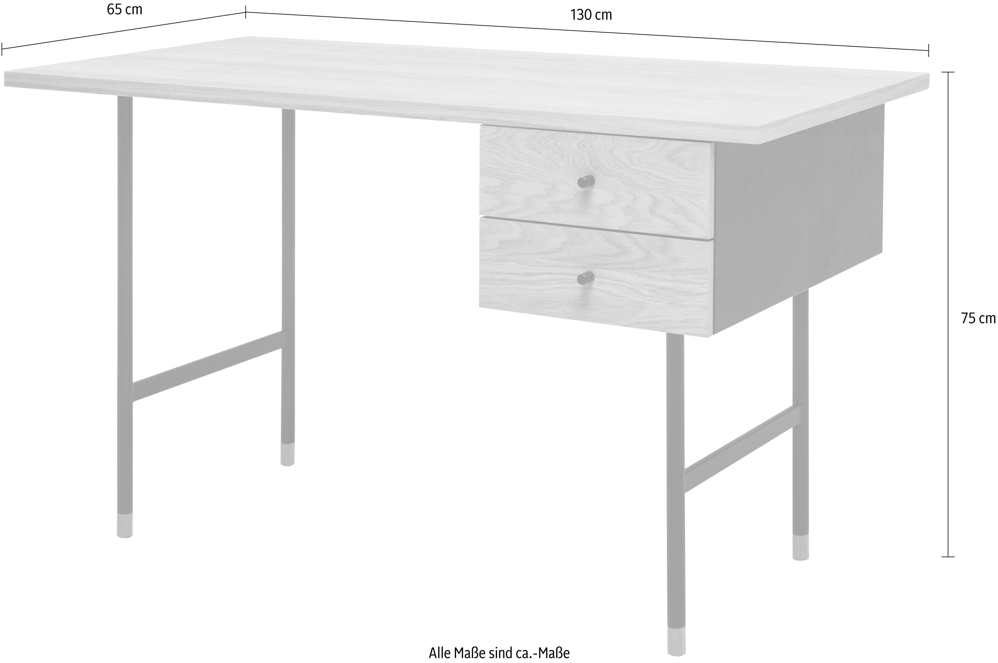Woodman Bureau Jeugd Laden met soft-closefunctie, poten van metaal