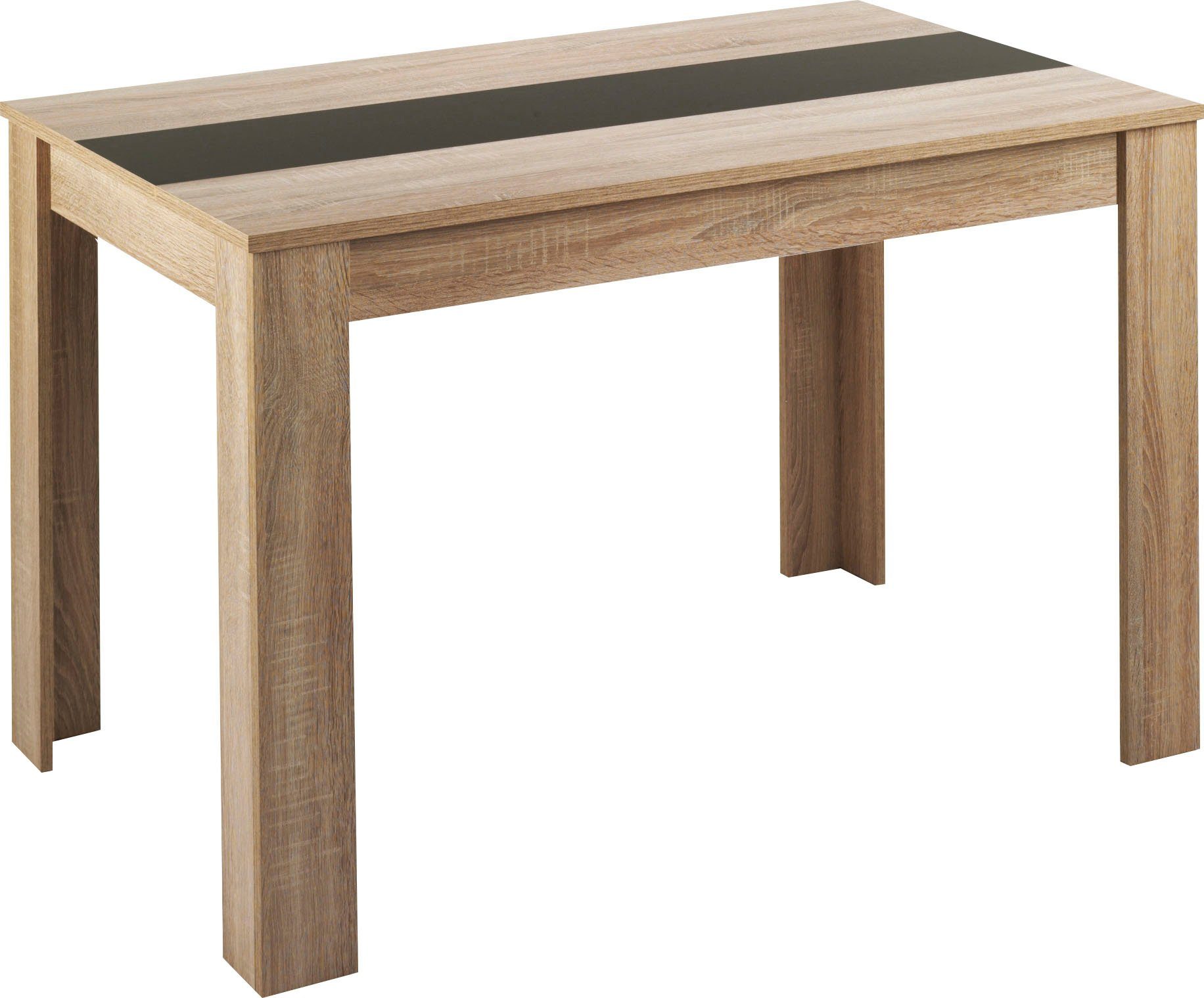 byLIVING Eettafel Nori Breedte 120, 140 of 160 cm, middelste blad keerbaar eettafels maat 120 cm x 75 cm x 80 cm bruin