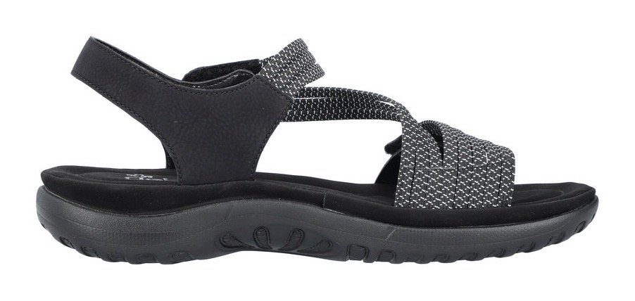 Rieker Sandalen zomerschoen, sandaal, sleehak, met elastieken