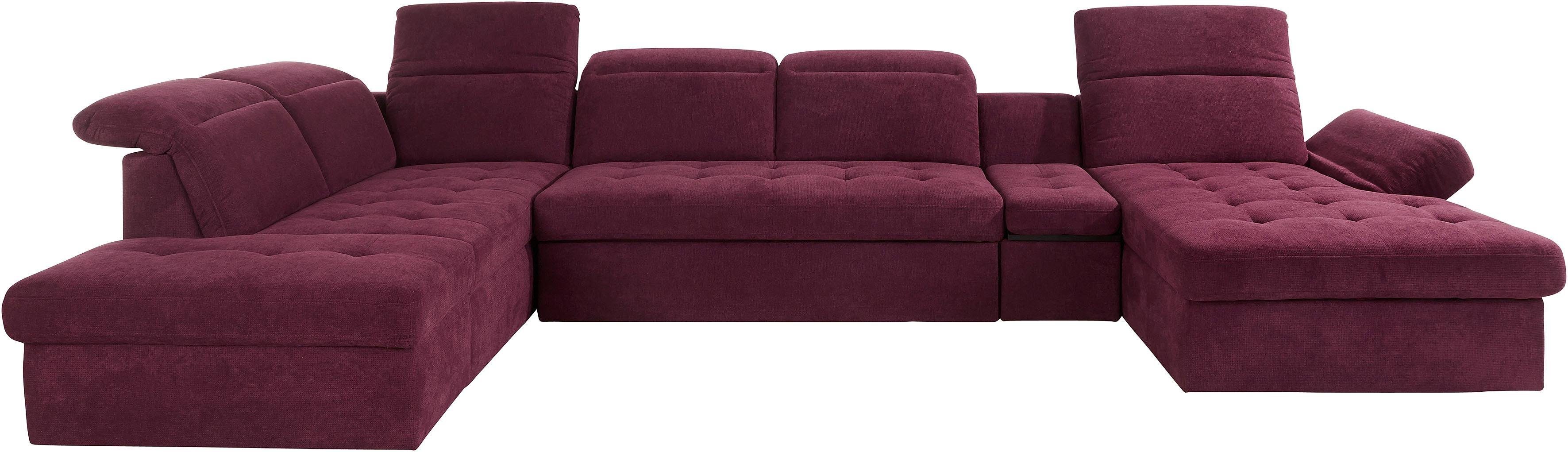 sit&more Zithoek Stardust U-vorm met verstelbare hoofdsteun, armleuningen en tafelelement