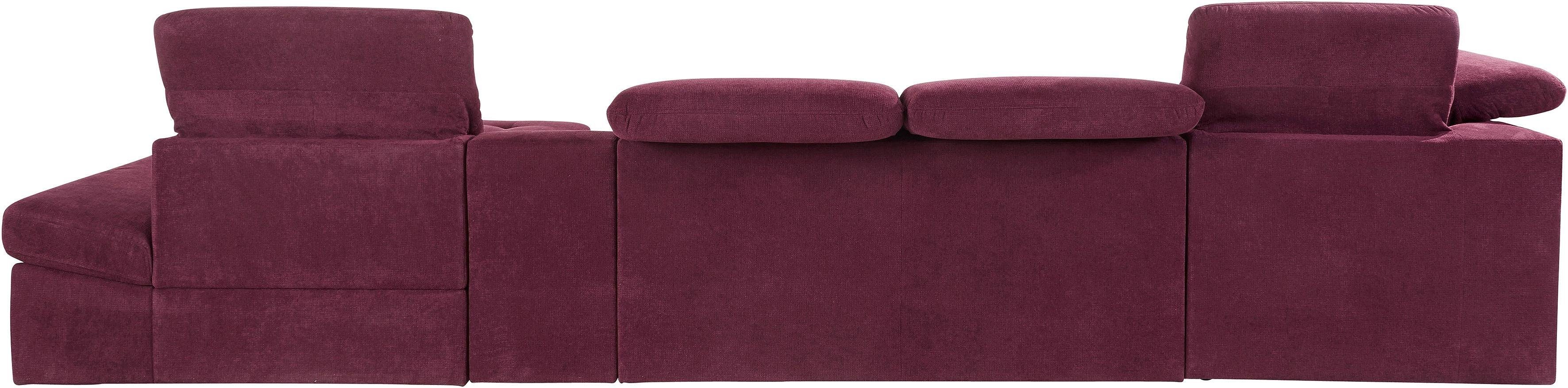 sit&more Zithoek Stardust U-vorm met verstelbare hoofdsteun, armleuningen en tafelelement