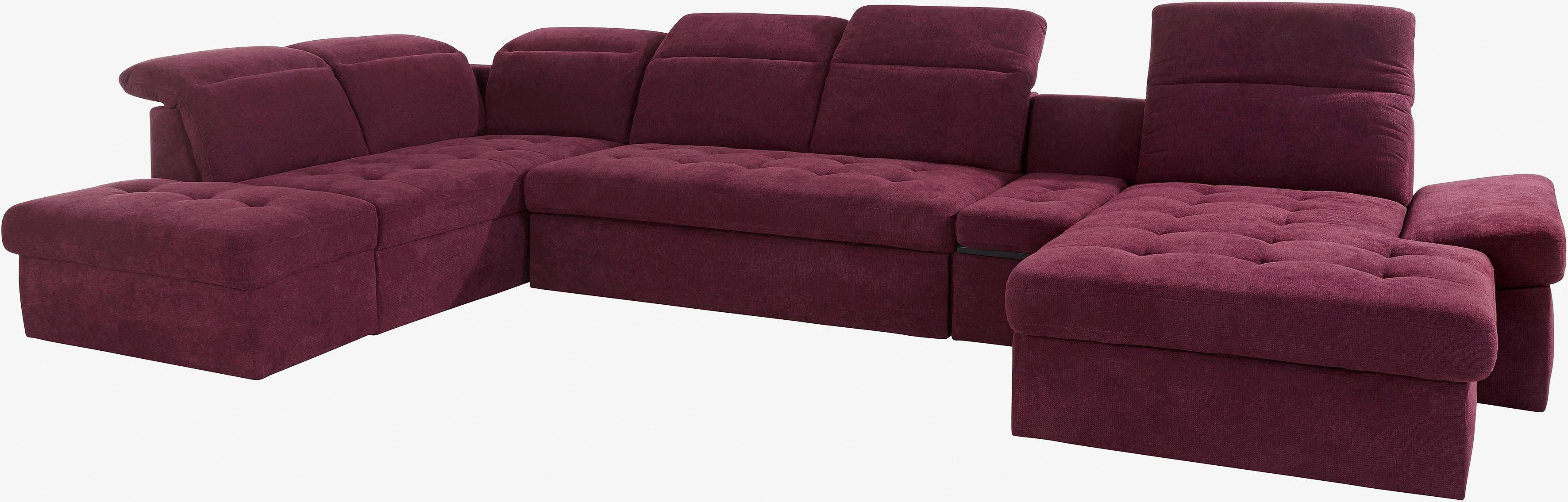 sit&more Zithoek Stardust U-vorm met verstelbare hoofdsteun, armleuningen en tafelelement