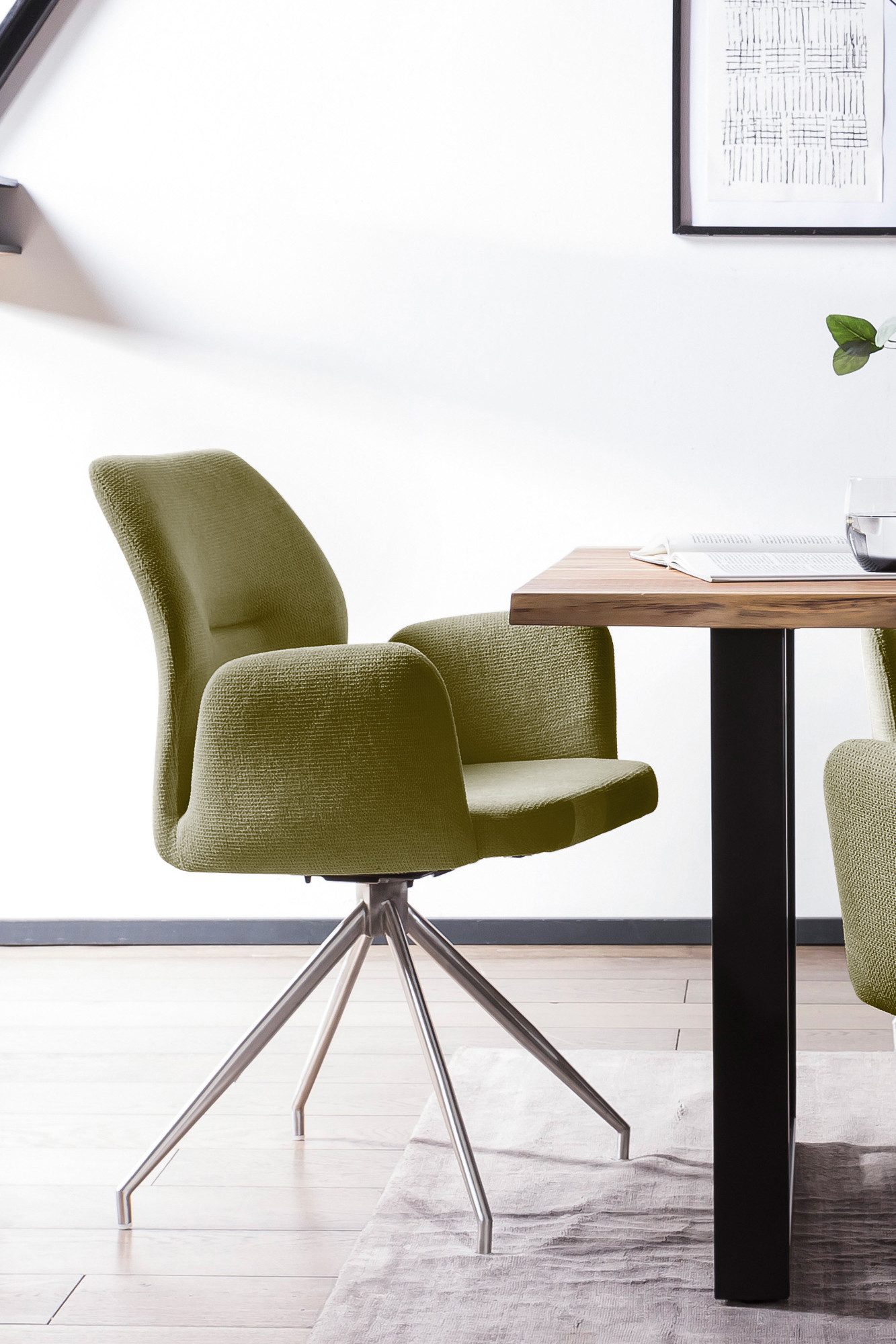 SalesFever Eethoek Tafelblad behandeld met OSMO hardwasolie in zijdeglans afwerking (set, 5-delig)