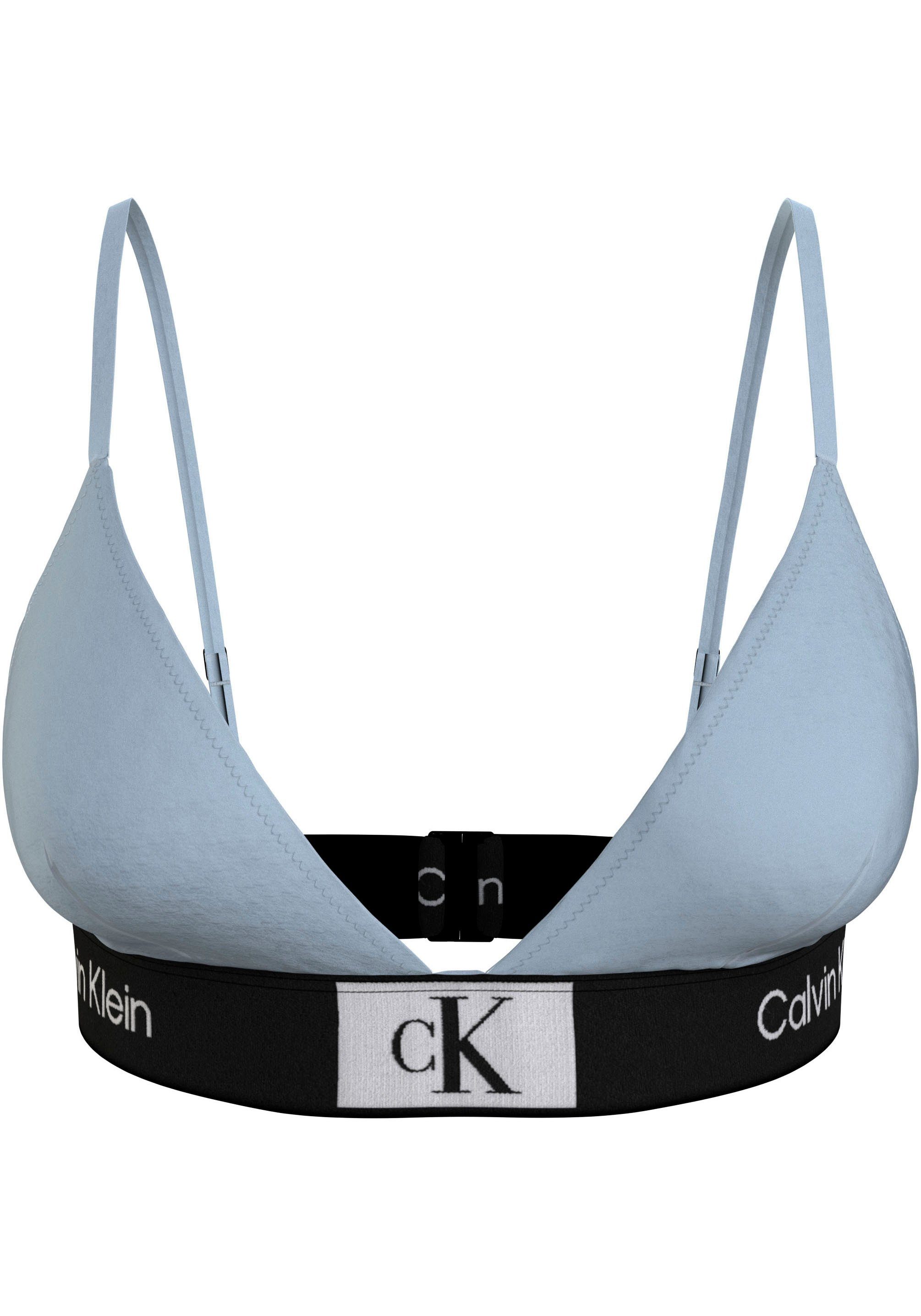 Calvin Klein Swimwear Triangel-bikinitop TRIANGLE-RP met logo bij de band