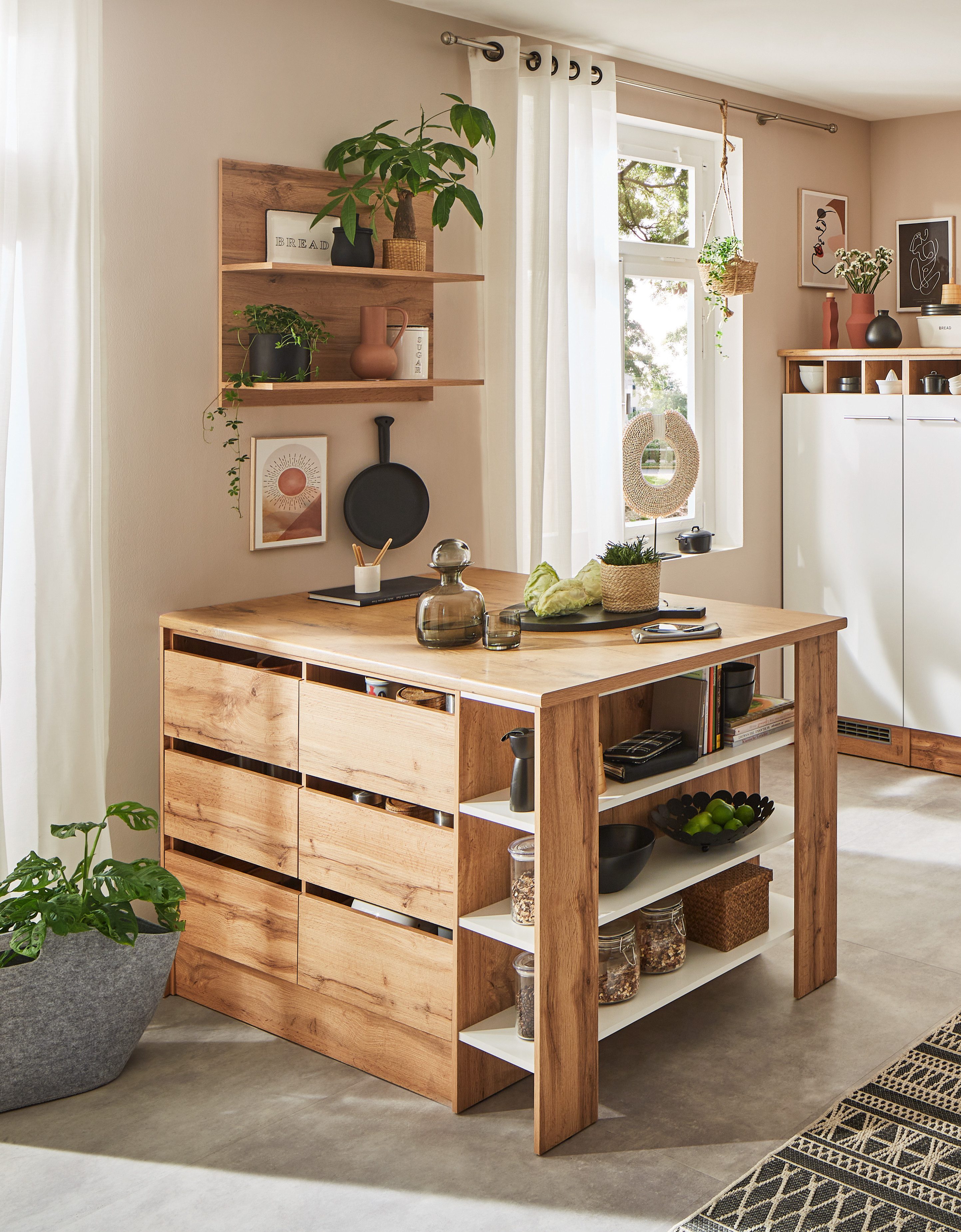 RESPEKTA Kookeiland HILDE Breedte 150 cm, incl. wandplank