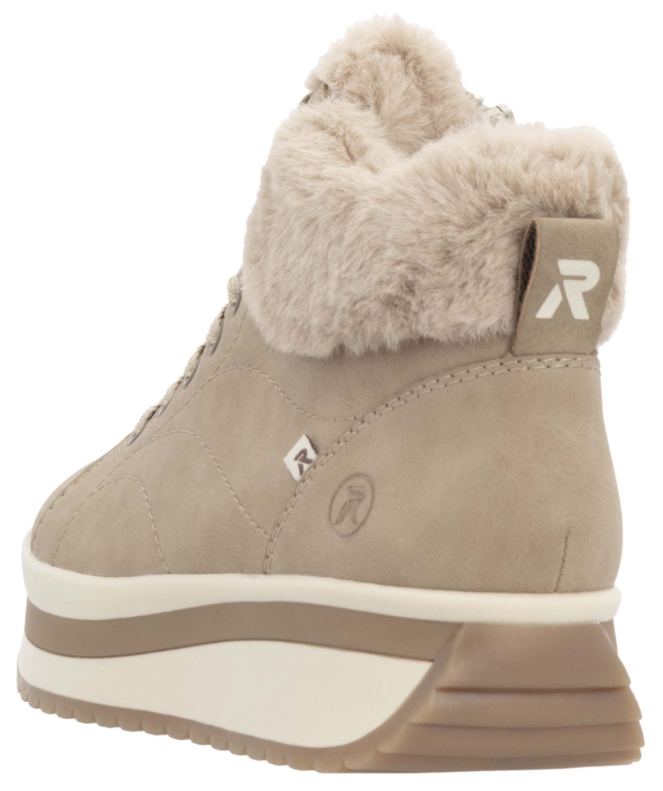 Rieker EVOLUTION Winterlaarzen Wedge sneakers, plateaulaarzen met faux-bont kraag