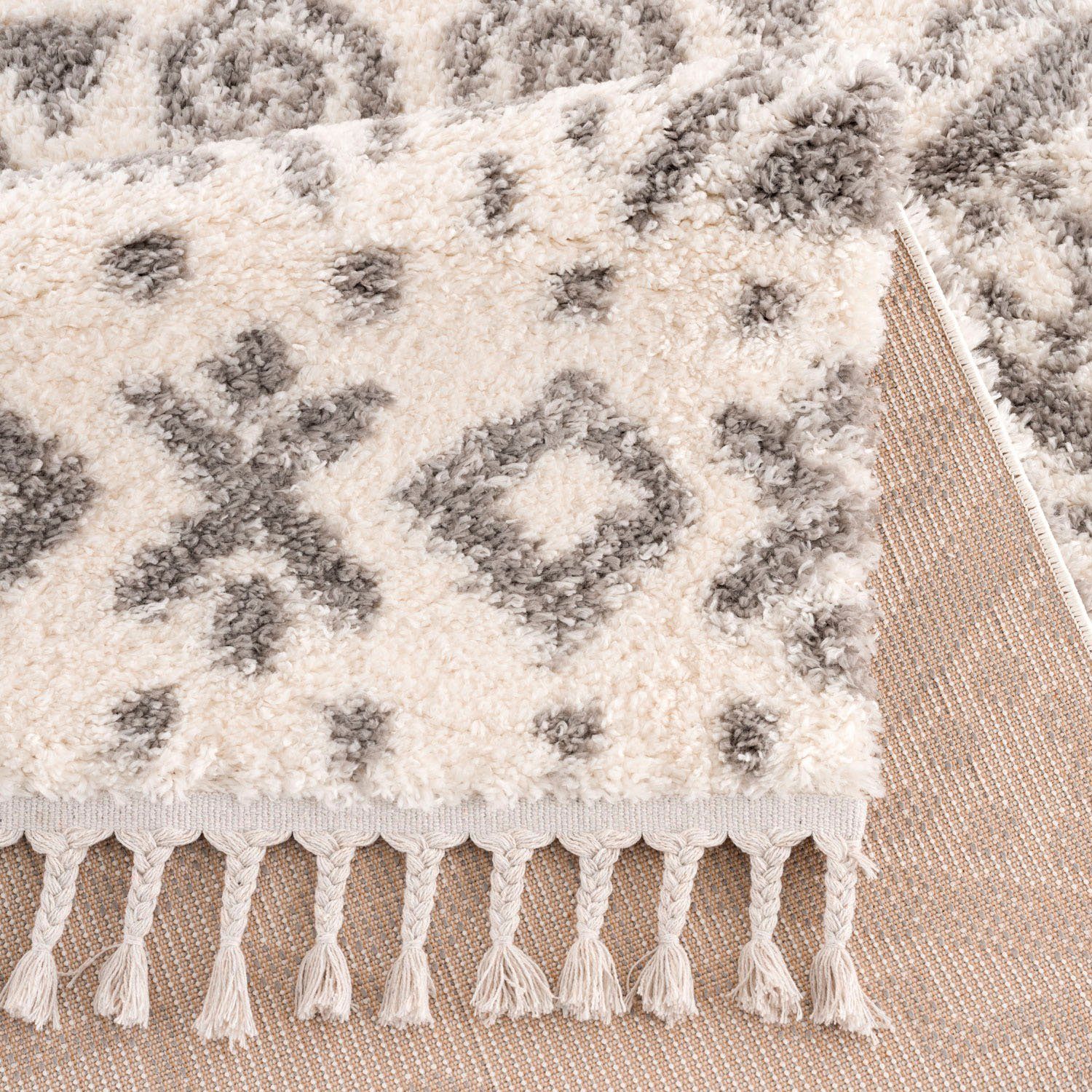 Carpet City Hoogpolig vloerkleed Pulpy 541 bijzonder zacht, met franje, etno-look