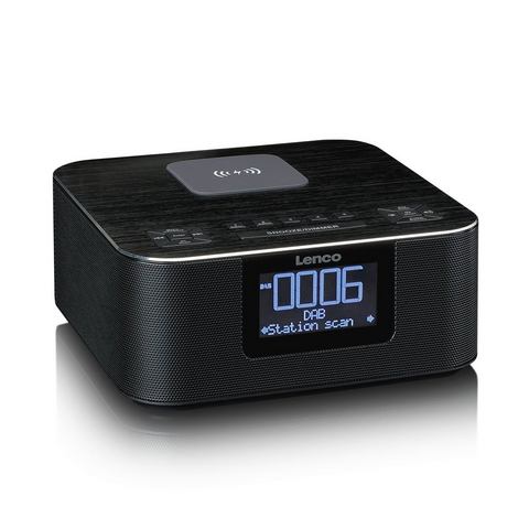 Dab+- Fm-wekkerradio Met Bluetooth® En Draadloos Opladen Lenco Cr-650bk Zwart