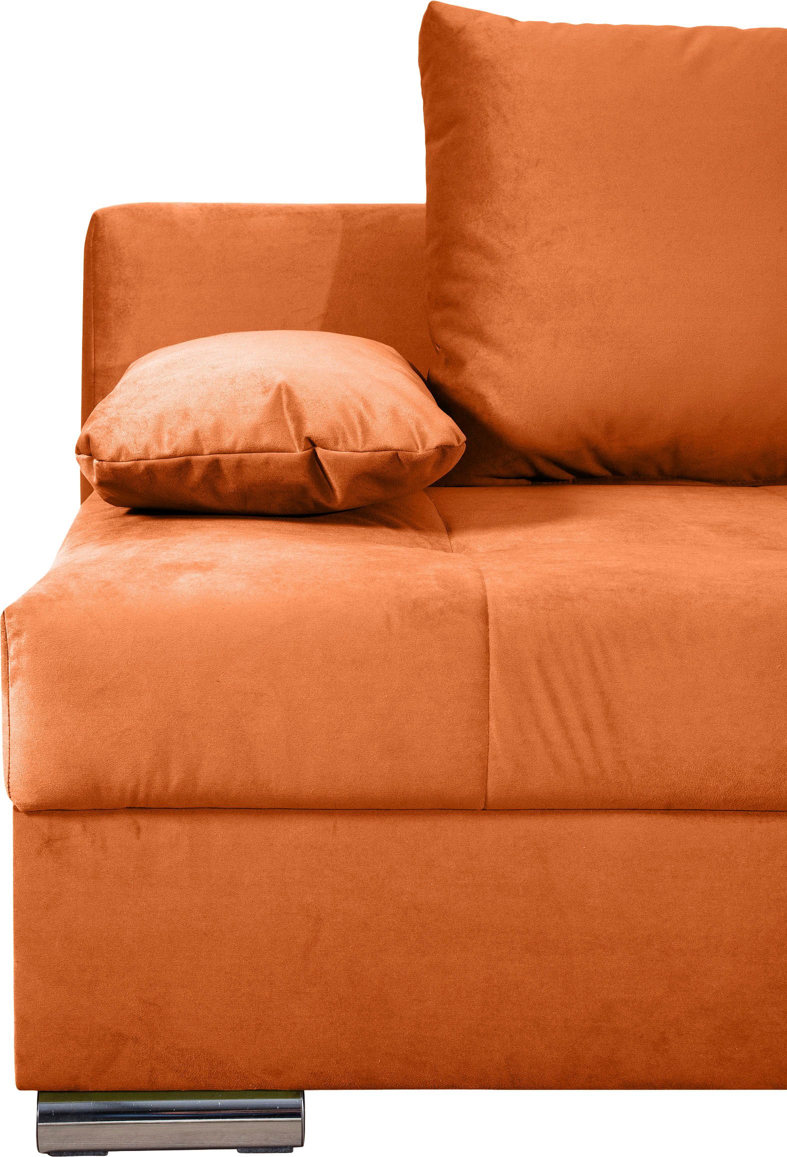 COLLECTION AB Slaapbank Tania met bedfunctie en bedlade comfortabele zitcomfort: veren-kern bekleding, inclusief rugkussen