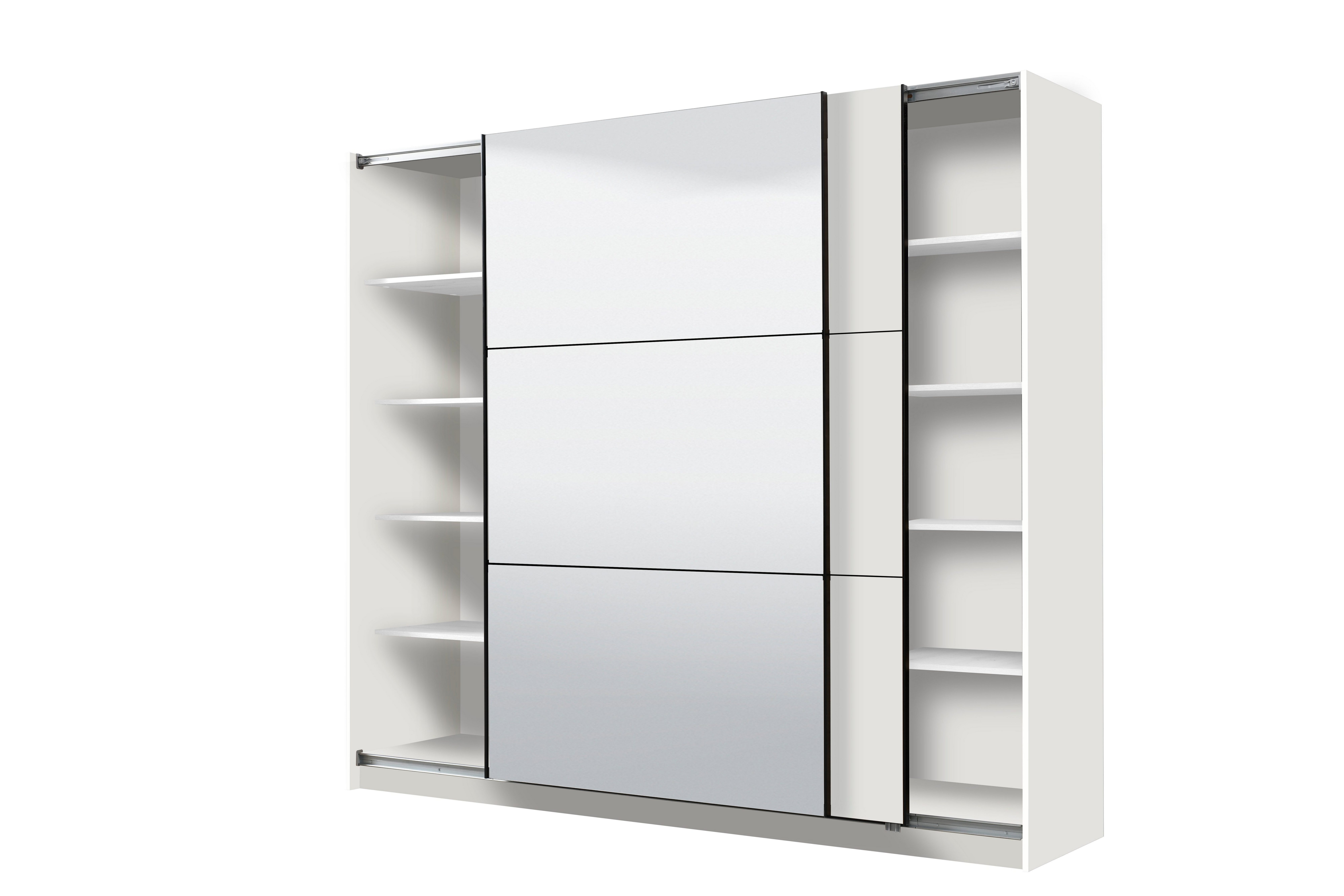 INOSIGN Zweefdeurkast Sierra kledingkast met spiegel linnenkast garderobe Topseller INCLUSIEF interne indeling, FSC®-gecertificeerd, OTTOs Choice