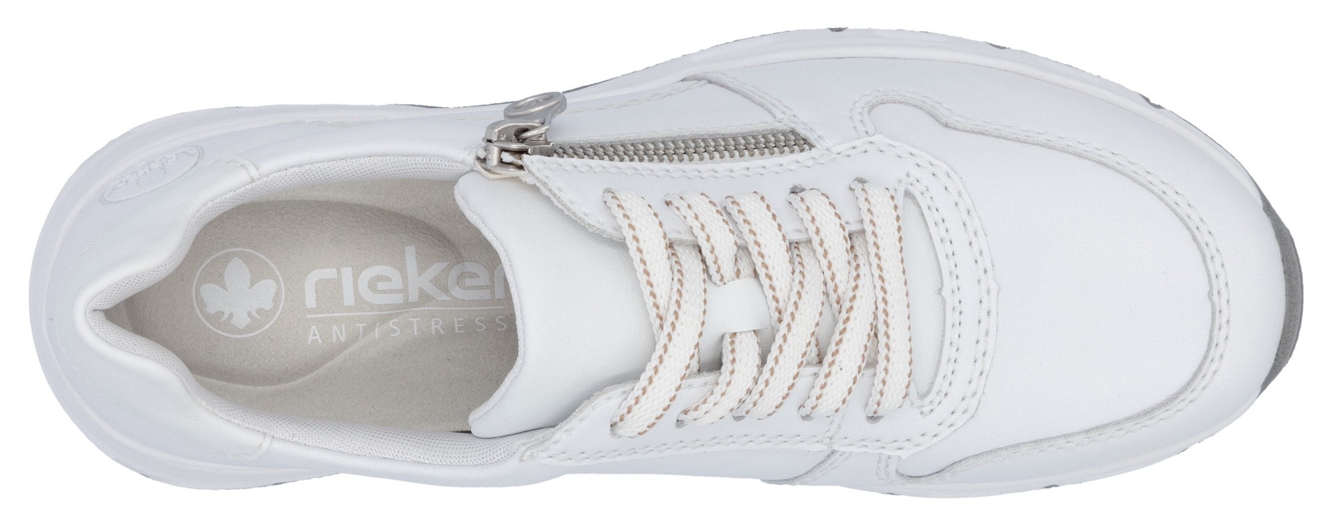 Rieker Sneakers met zijrits, vrijetijdsschoen, lage schoen, veterschoen