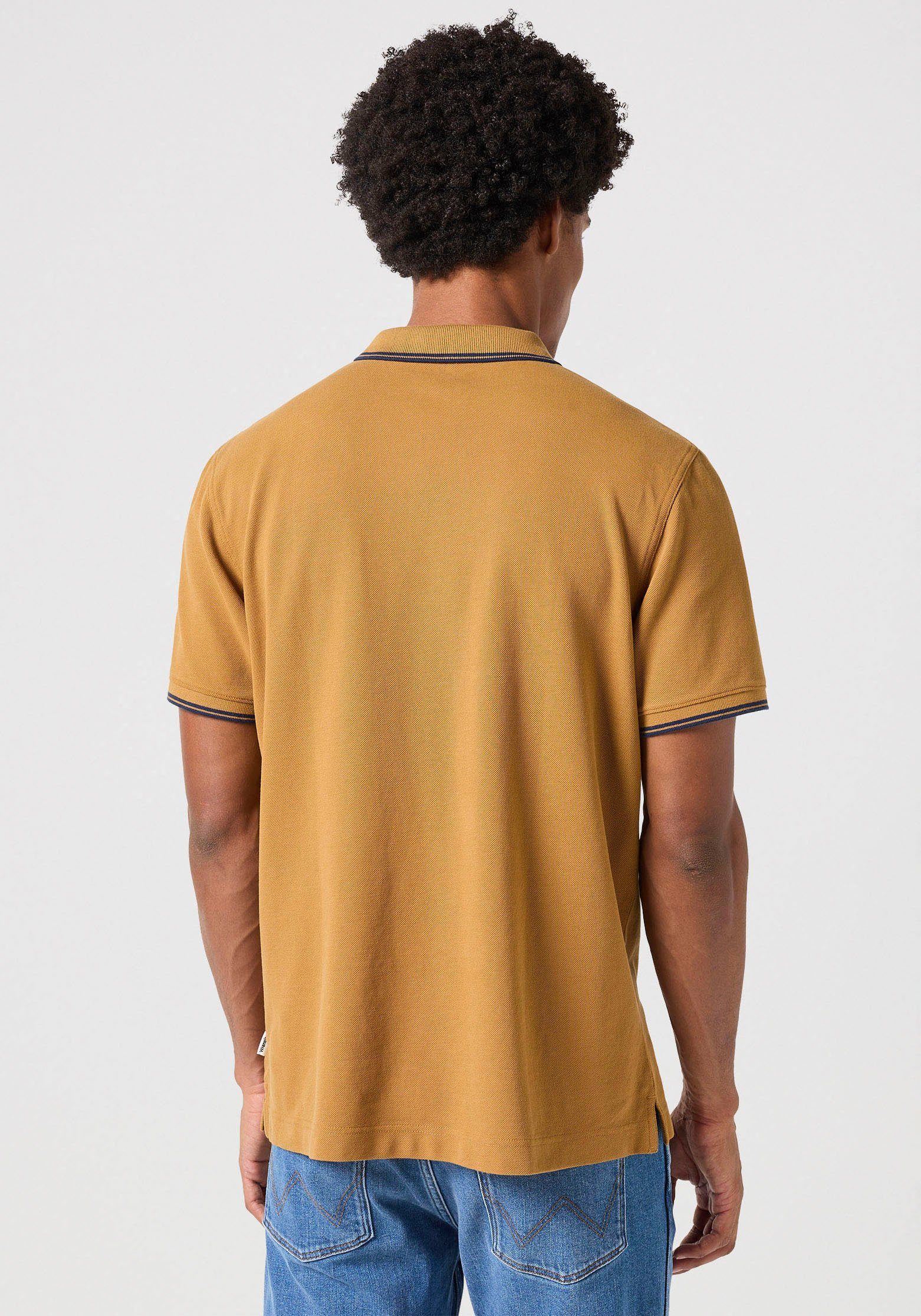 Wrangler Poloshirt met logoborduursel op borsthoogte