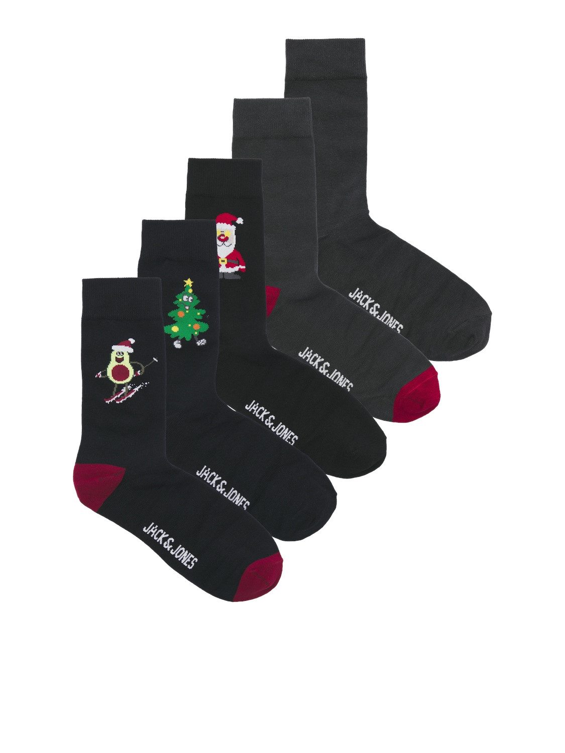 Jack & Jones Vrijetijdssokken JACXMAS ELEMENTS SOCKS GIFTBOX (5 paar)