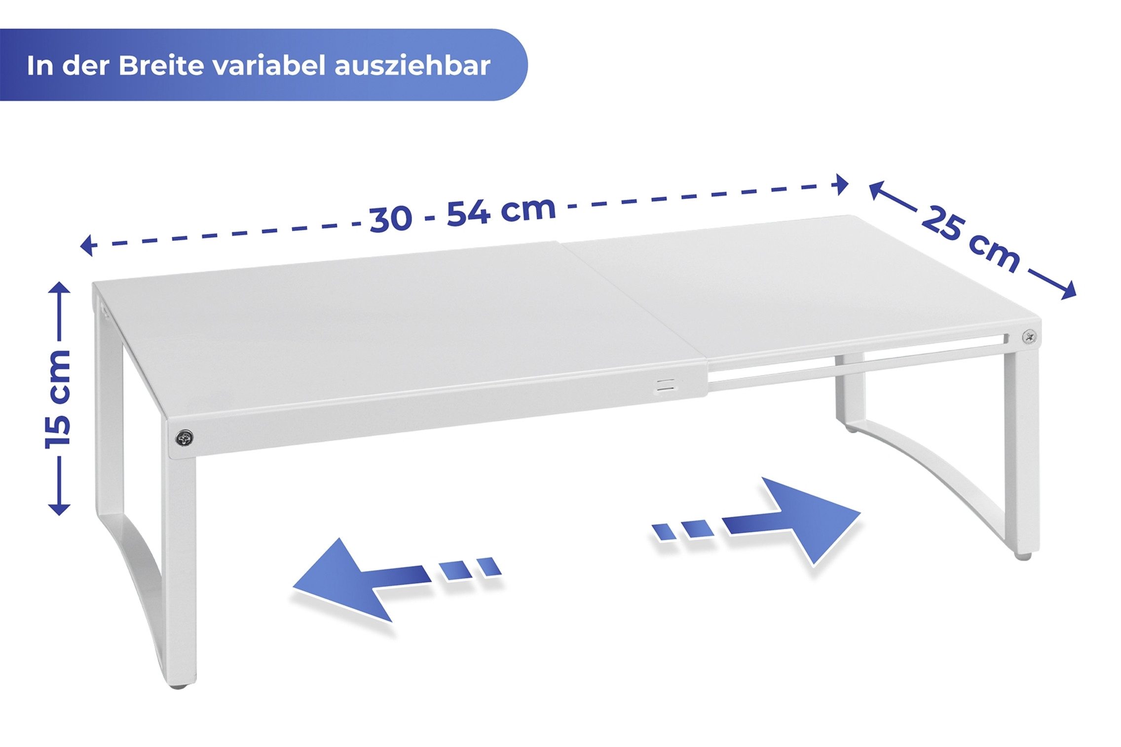 Maximex Kastinzet Telescoop uitschuifbaar van 30-54 cm, meer opbergruimte in de kast, draagkracht 5 kg