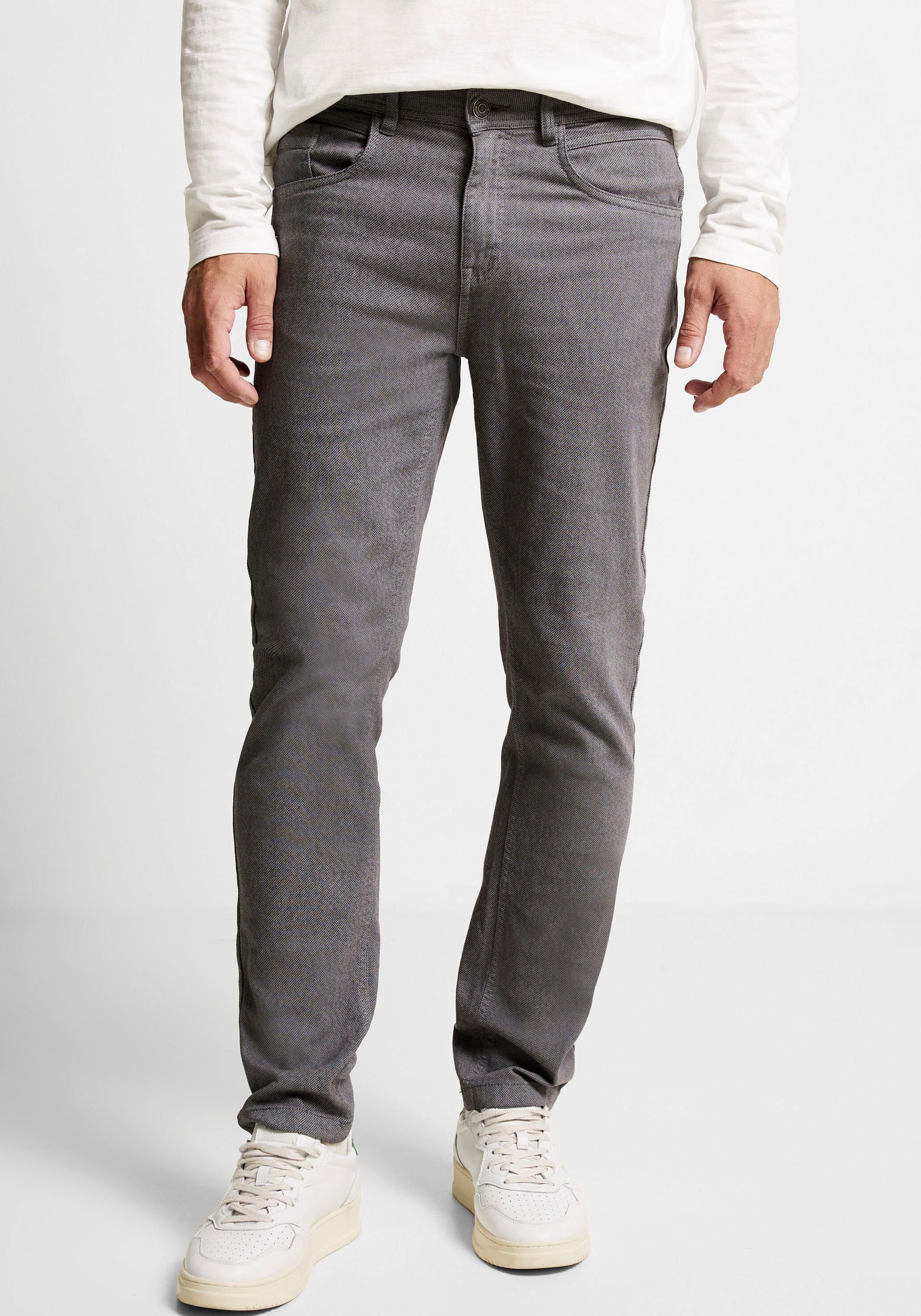 STREET ONE MEN Chino in structuur-look