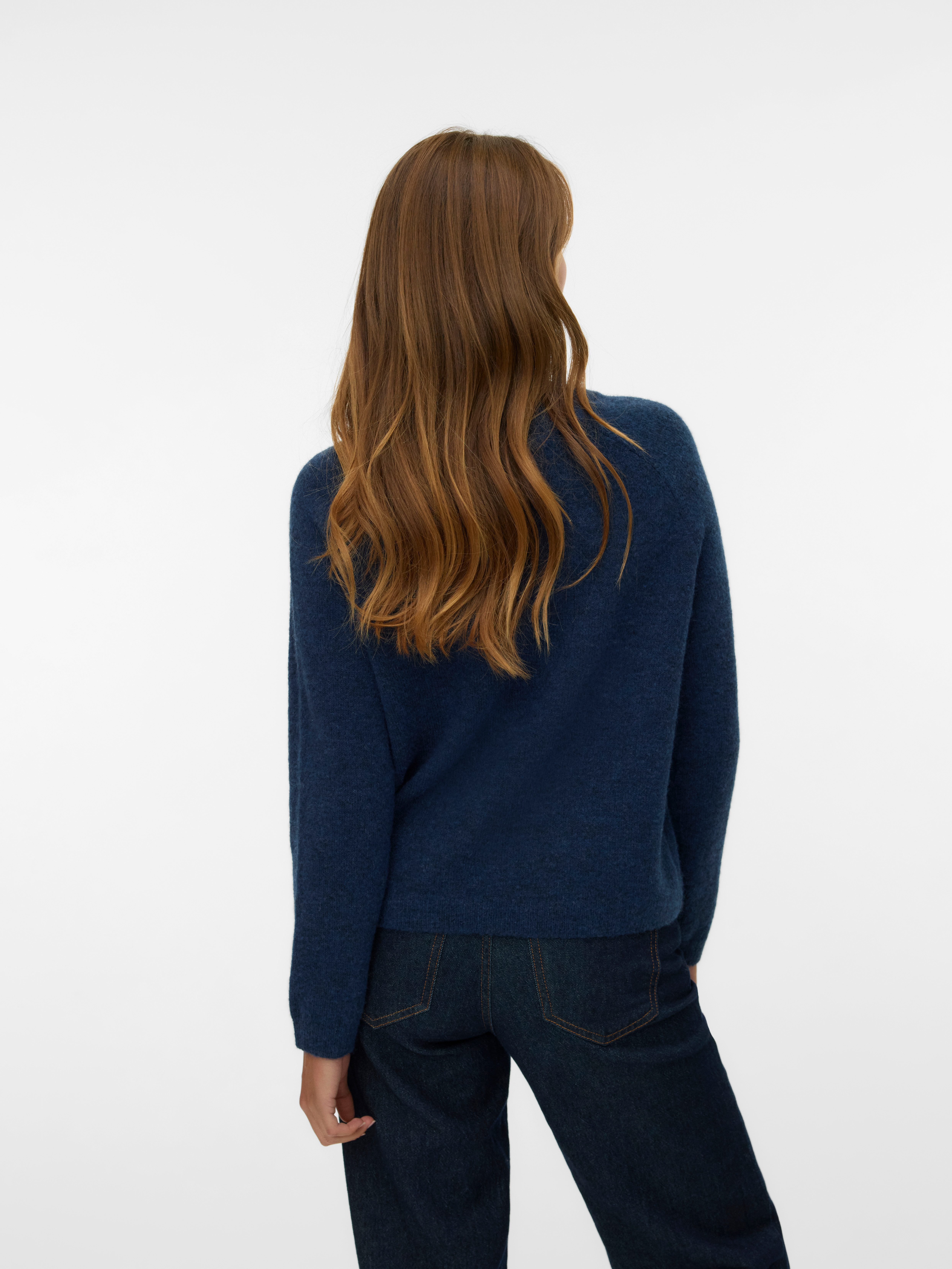 Vero Moda Gebreide trui VMBAM LS O-NECK PULLOVER BOO ENT