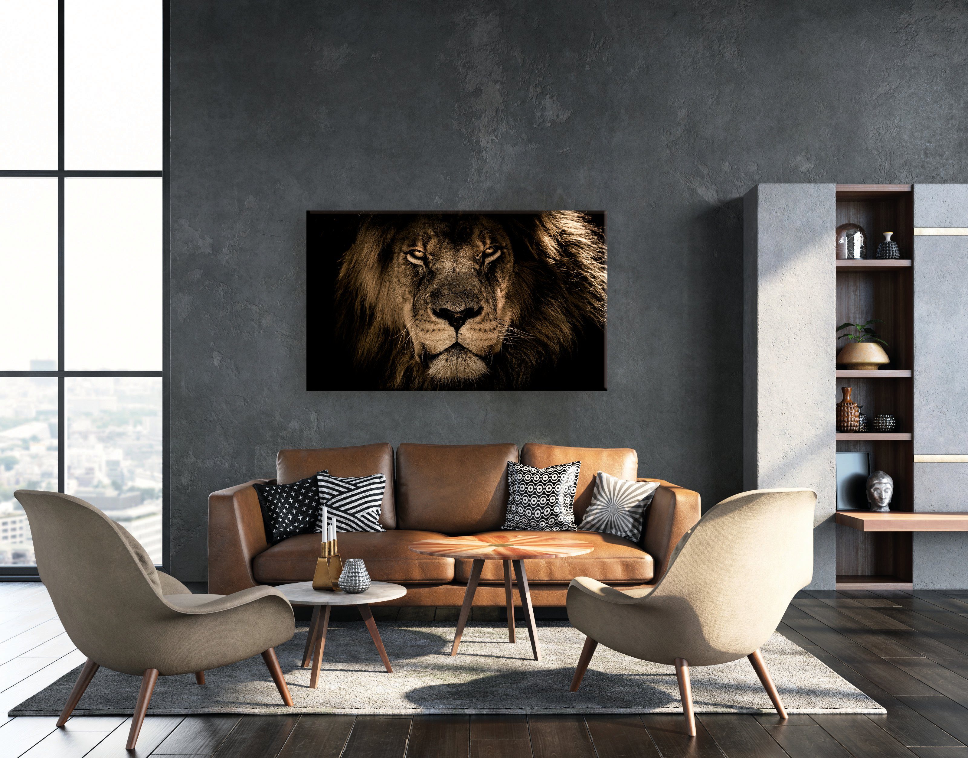 Bönninghoff Artprint op linnen Leeuw (1 stuk)