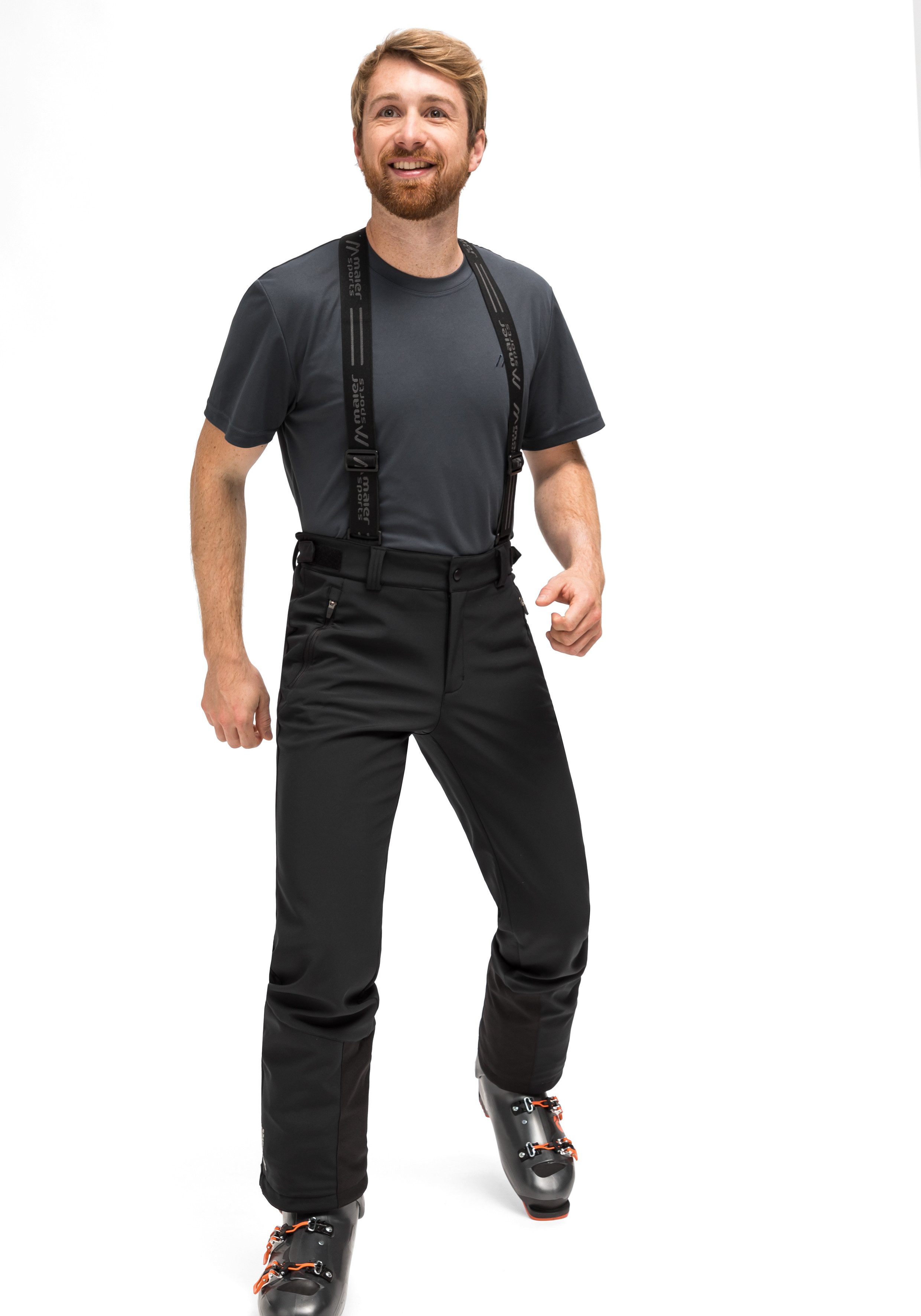 Maier Sports Skibroek Lothar 2.0 Heren softshell-sneeuwbroek, ademend en winddicht, slim fit