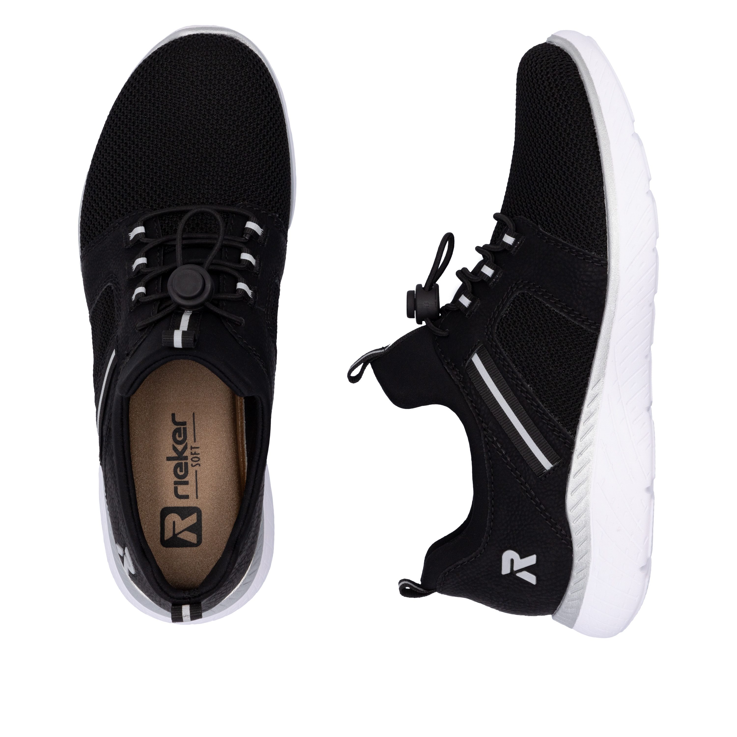 RIEKER Sport Slip-on sneakers , instapschoen, lage schoen, vrijetijdssneaker met trekbanden