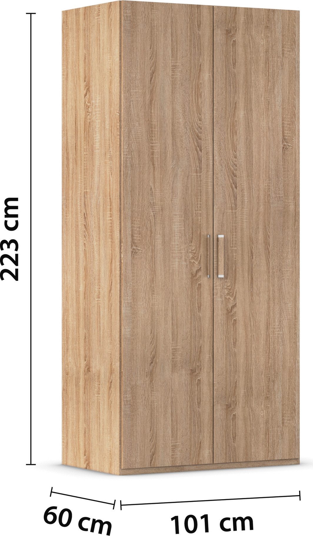 rauch Draaideurkast Kledingkast Kast Garderobe Slaapkamerkast EVELYN in elegante stijl, veel opbergruimte 4 breedtes en 2 hoogtes made in germany