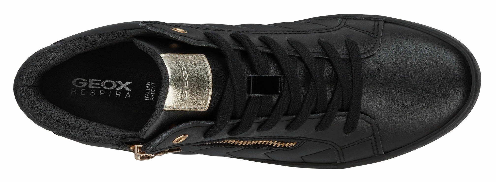 Geox Sneakers D BLOMIEE met modieuze stiksels, vrijetijdsschoen, lage schoen, veterschoen