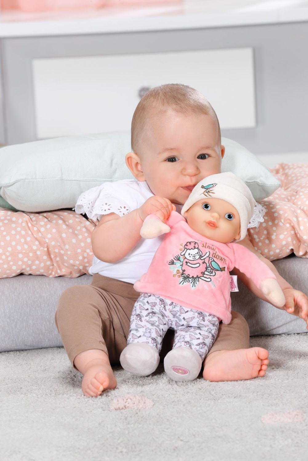 Baby Annabell Babypop Sweetie for babies, 30 cm met rammelaar aan de binnenkant