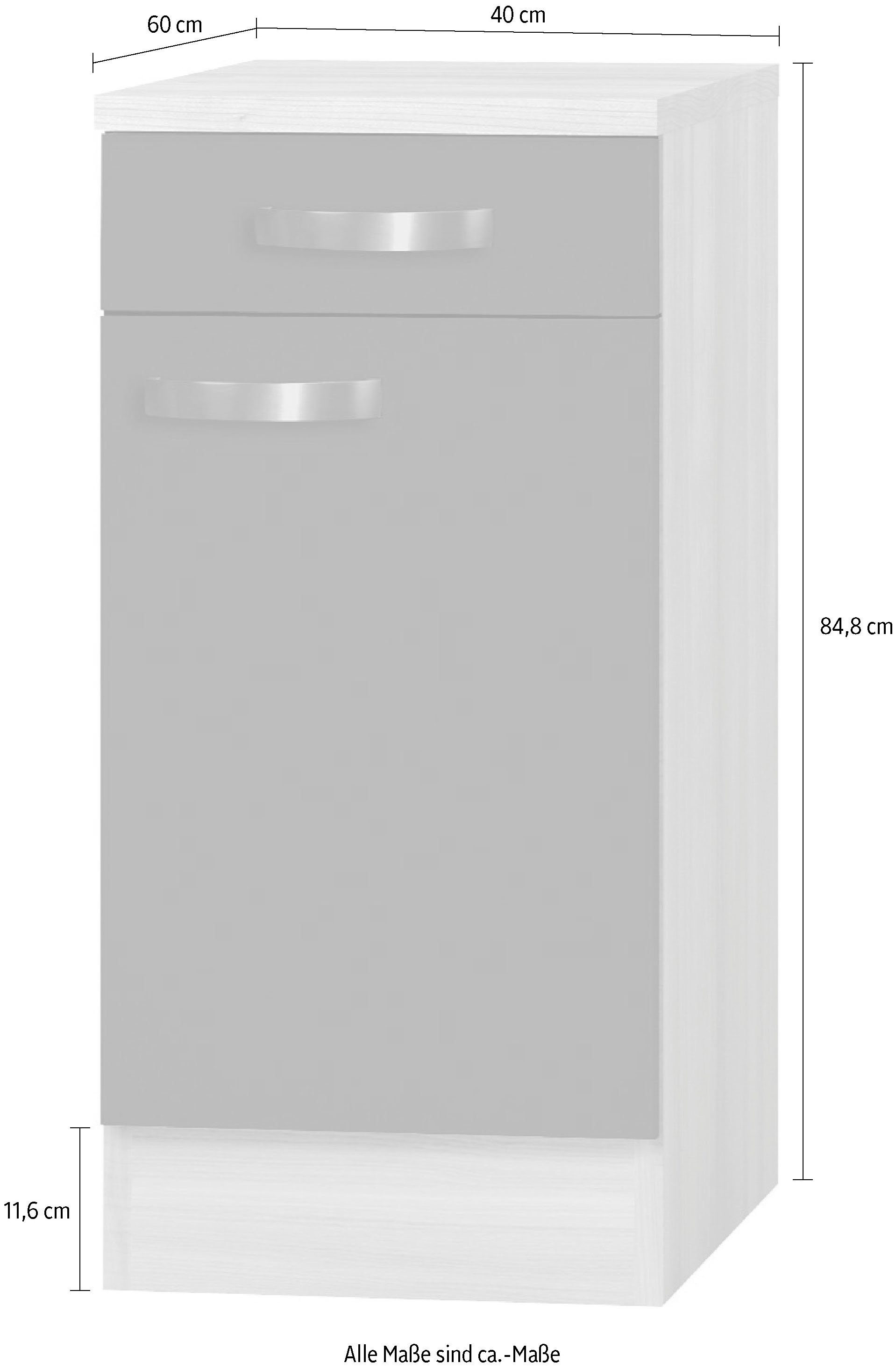OPTIFIT Onderkast Faro , met metalen handgrepen, breedte 40 cm
