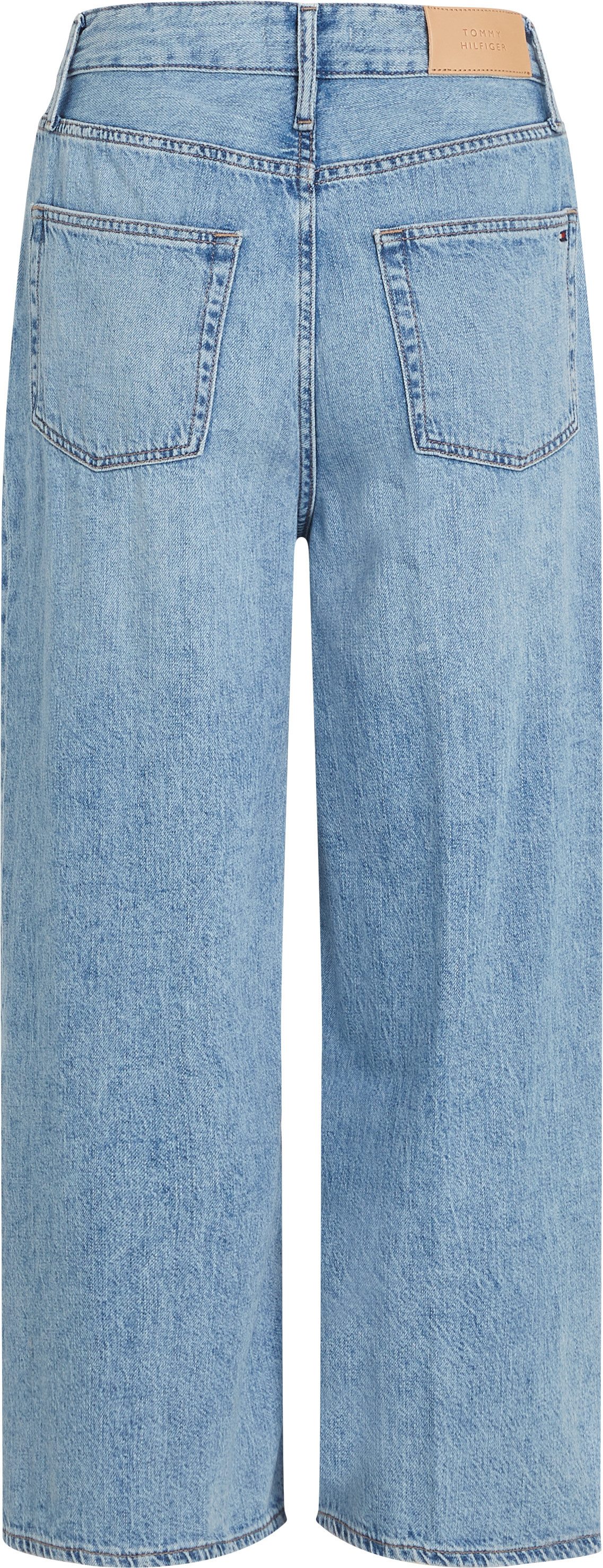 Tommy Hilfiger Wijde jeans WIDE LEG HIGH WAIST met logo-badge, in blauwe wassing