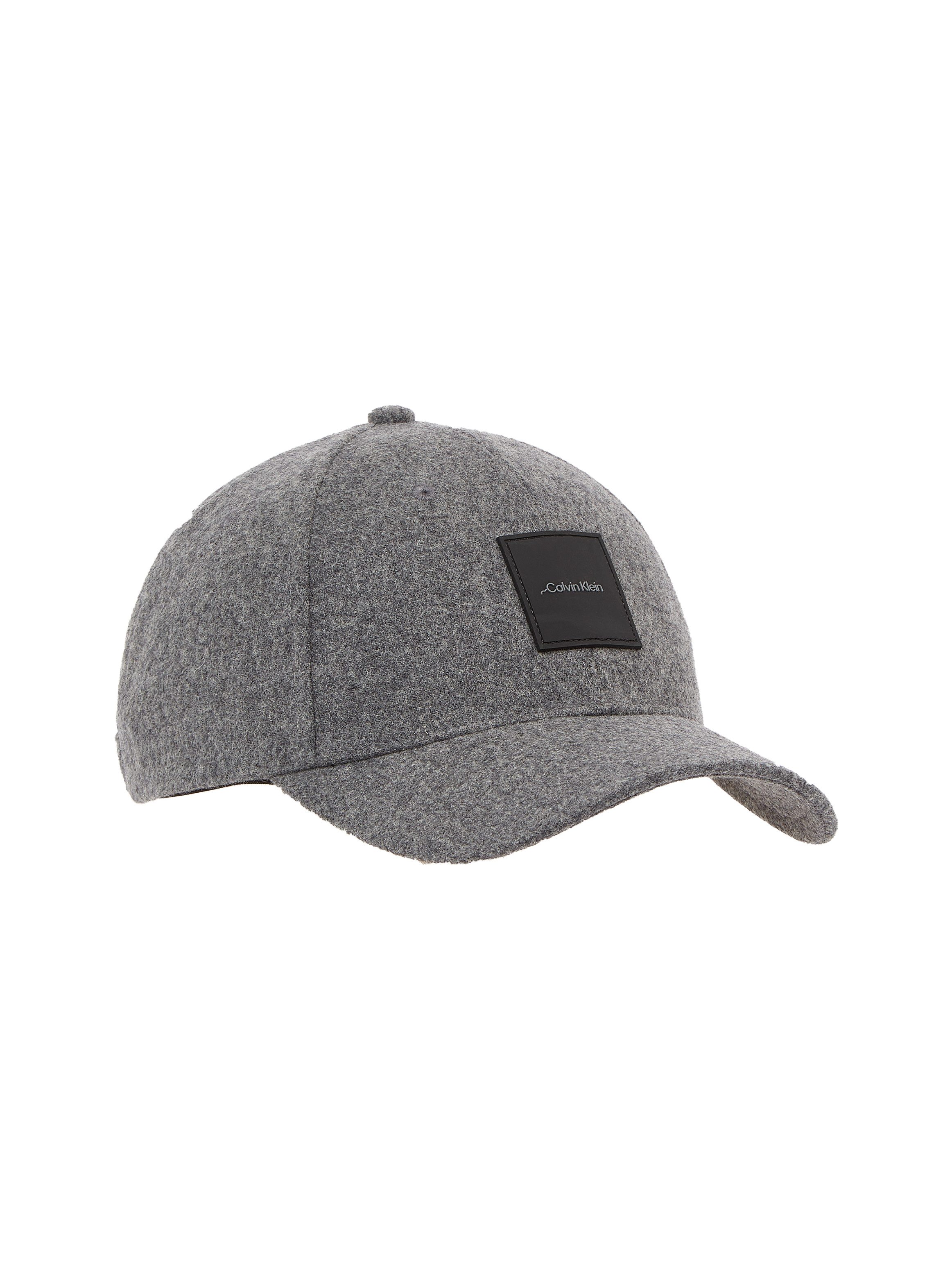 Calvin Klein Baseball pet WOOL BB CAP met logo-patch van leer