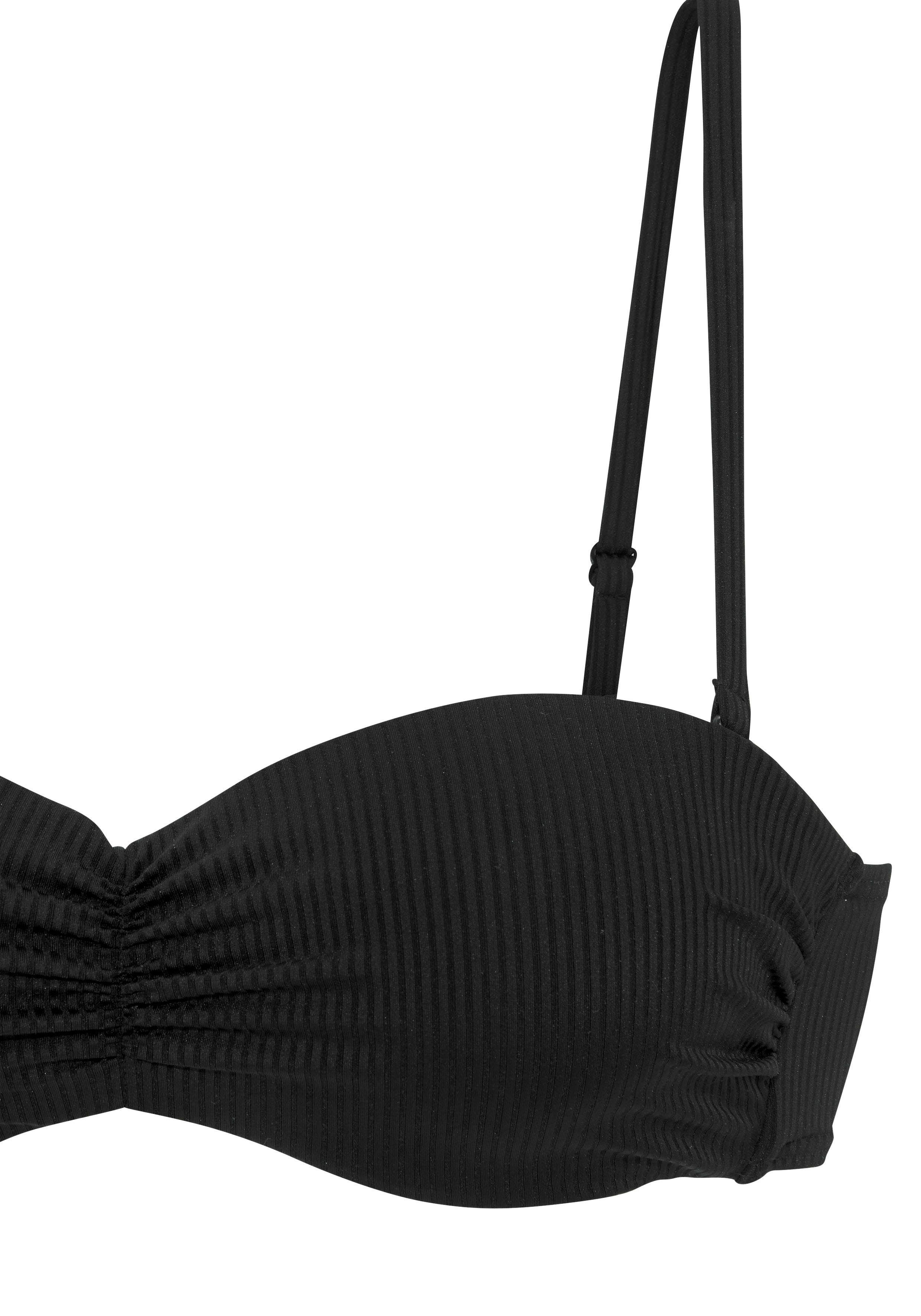 Venice Beach Bandeau-bikinitop Lucky van geribbelde structuurstof