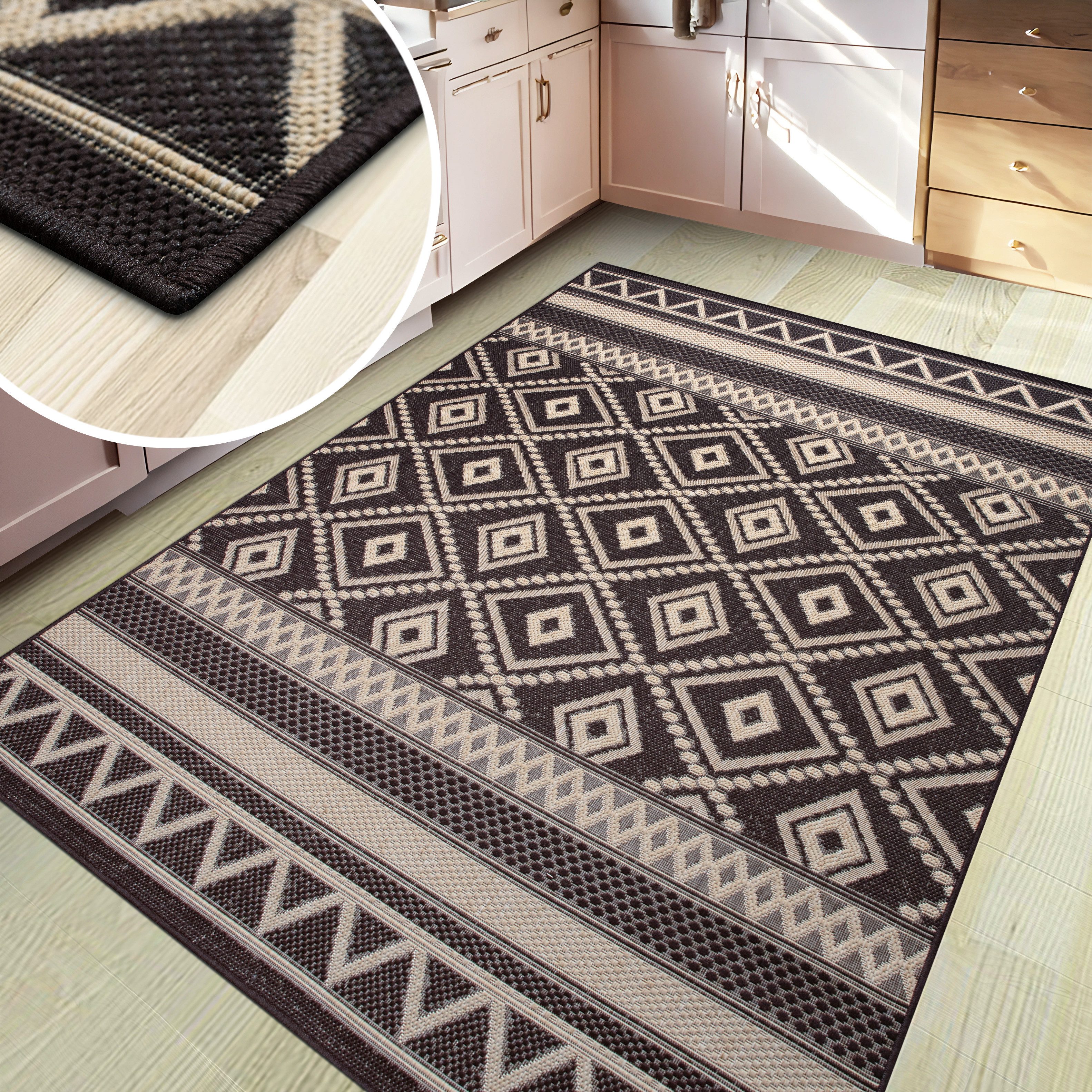 my home Vloerkleed Toronto is ook als loper verkrijgbaar Geschikt voor binnen en buiten, sisal-look, weerbestendig & uv-bestendig, boho
