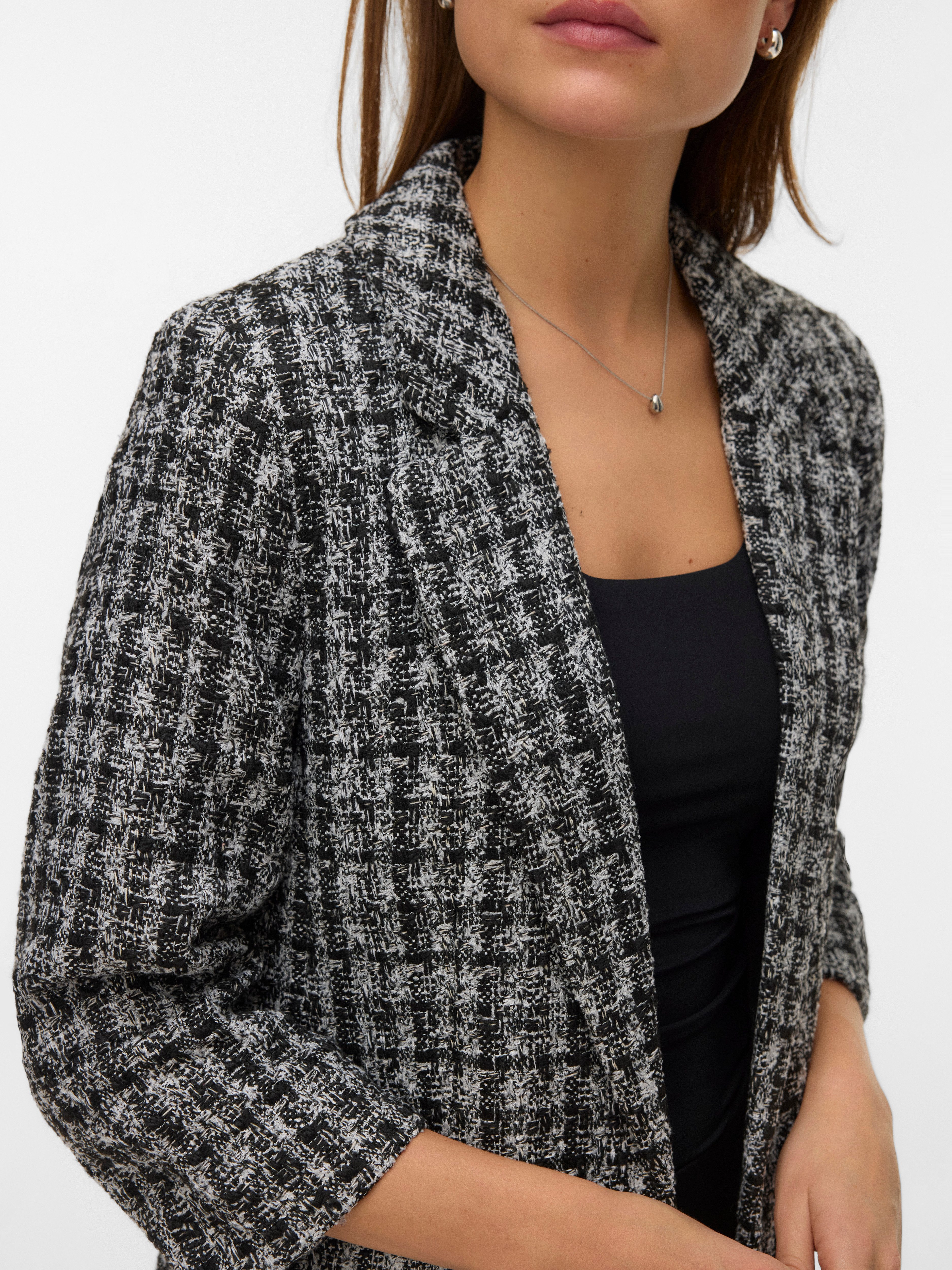 Vero Moda Lange blazer VMFRIDA LS REGULAR BLAZER NOOS zonder sluiting en met gerimpelde 3/4 mouw