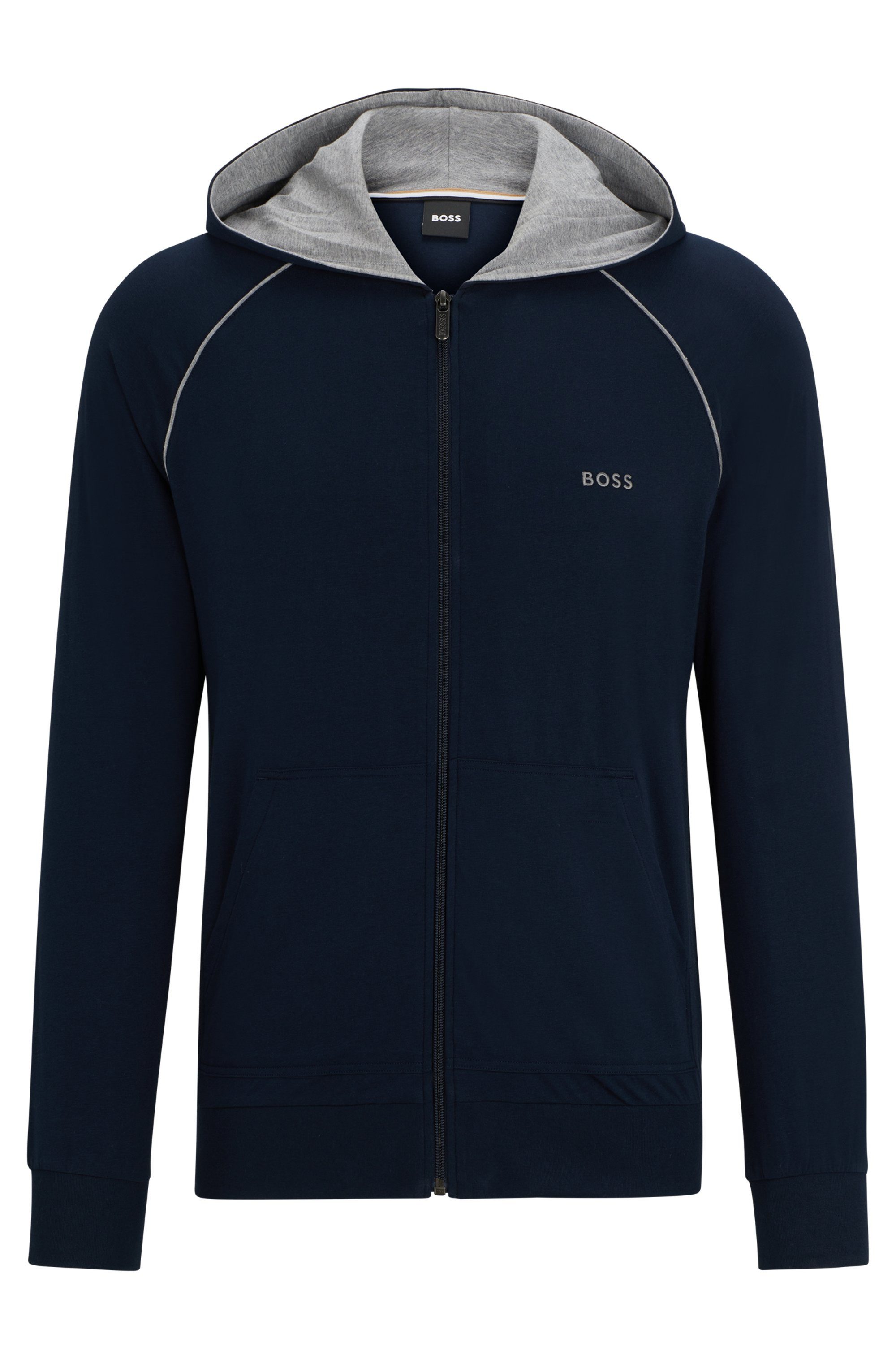 BOSS Capuchonsweatvest Mix&Match Jacket H met boss-borduursel op de borst