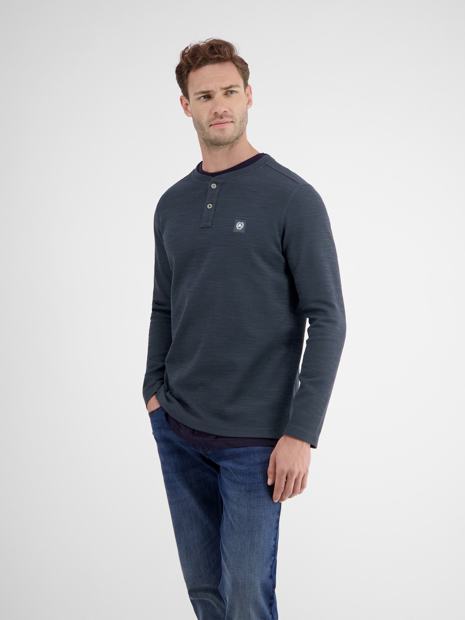 Lerros Henleyshirt LERROS serafinoshirt voor heren