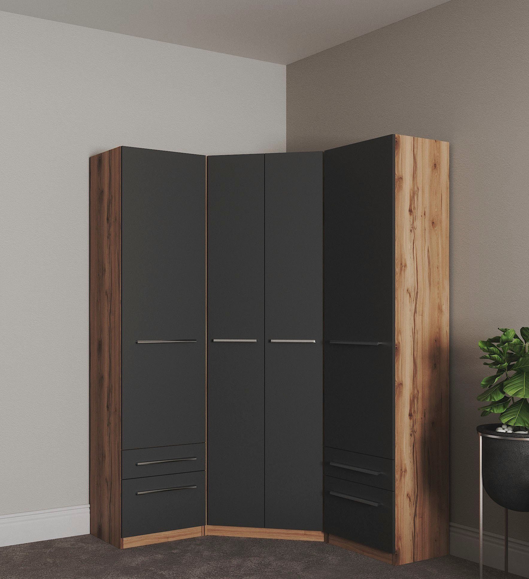 priess Kledingkast Kast garderobe waskast Barcelona in 5 breedtes veel opbergruimte, ruime lades, met spiegel, made in germany