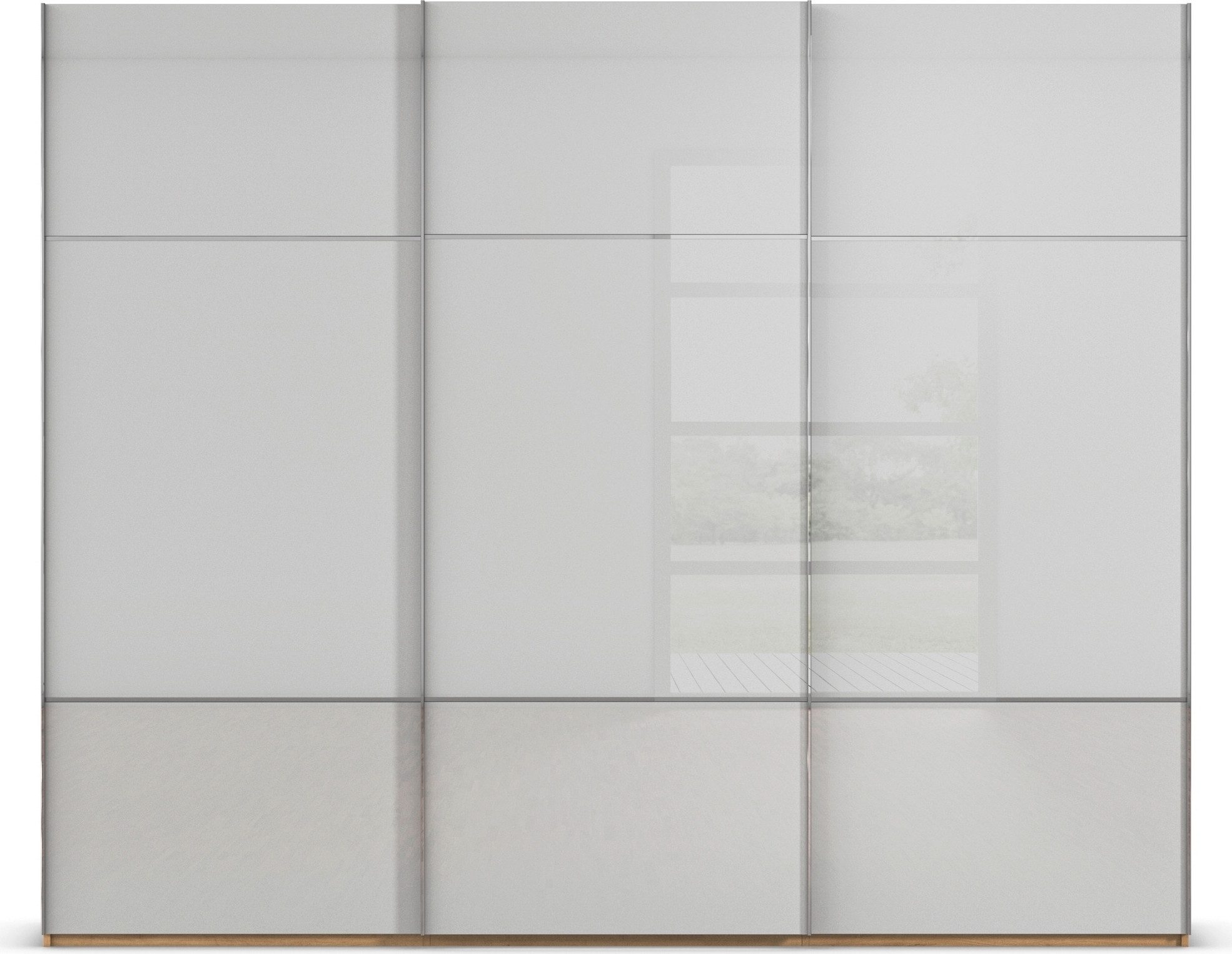 rauch Schuifdeurkast Kledingkast kast garderobe slaapkamerkast SCALE-TRIO edel drievoudig front met 2 sierlijsten glasfront made in germany