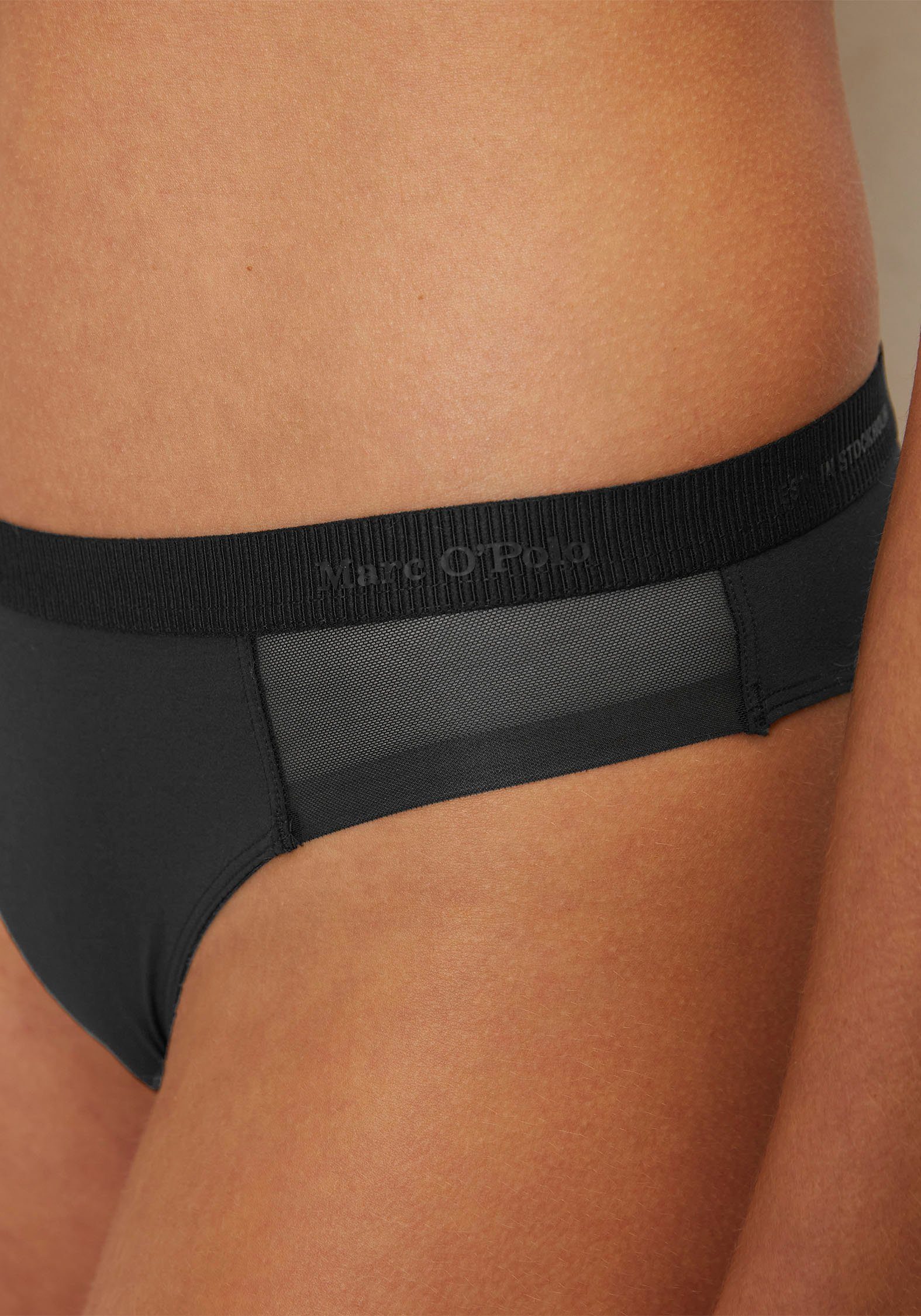 Marc O'Polo Bikinibroekje SHEER & OPAQUE met halftransparante inzetten