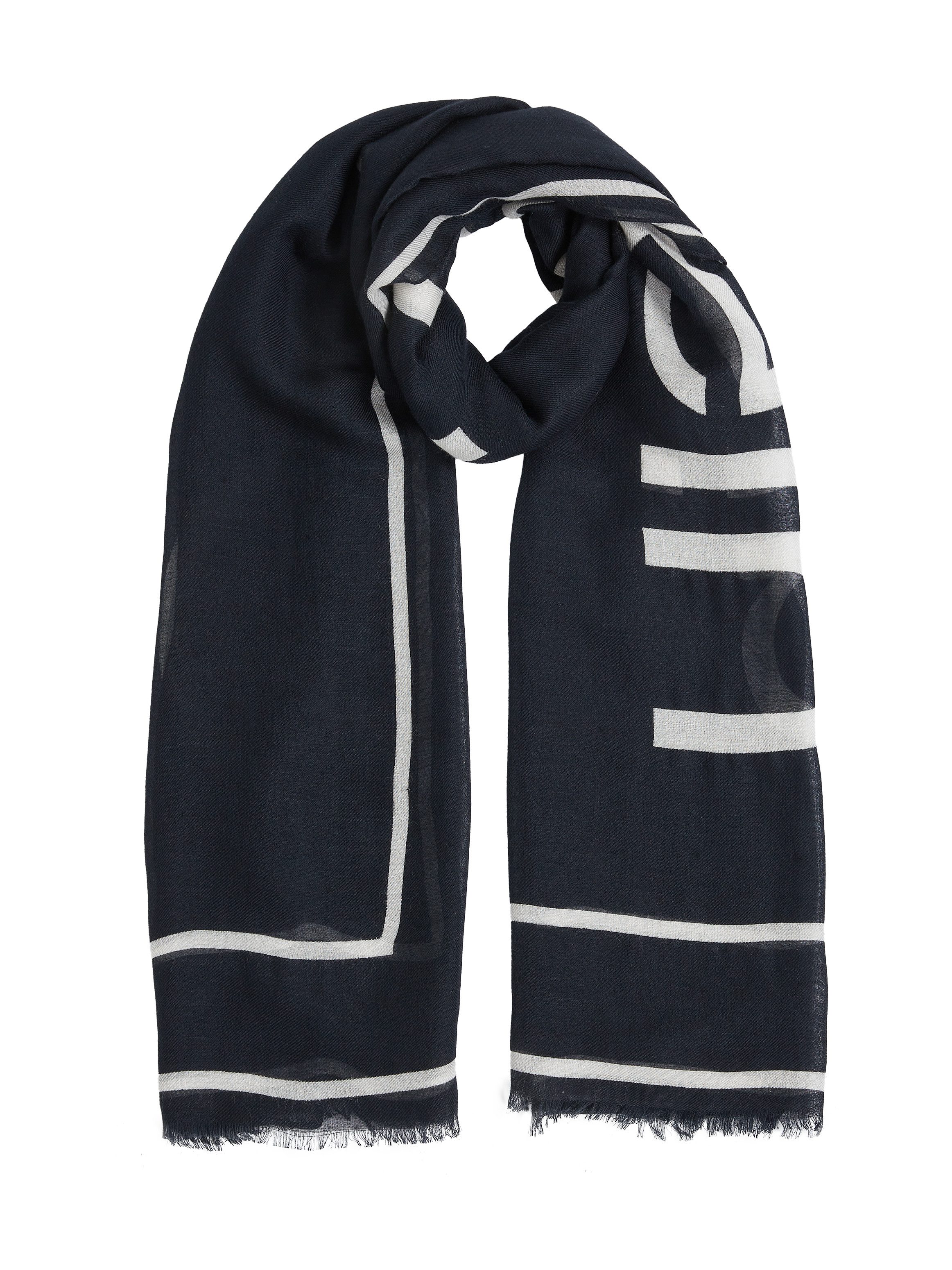 Calvin Klein Sjaal LARGE LOGO LW WOOL STOLE