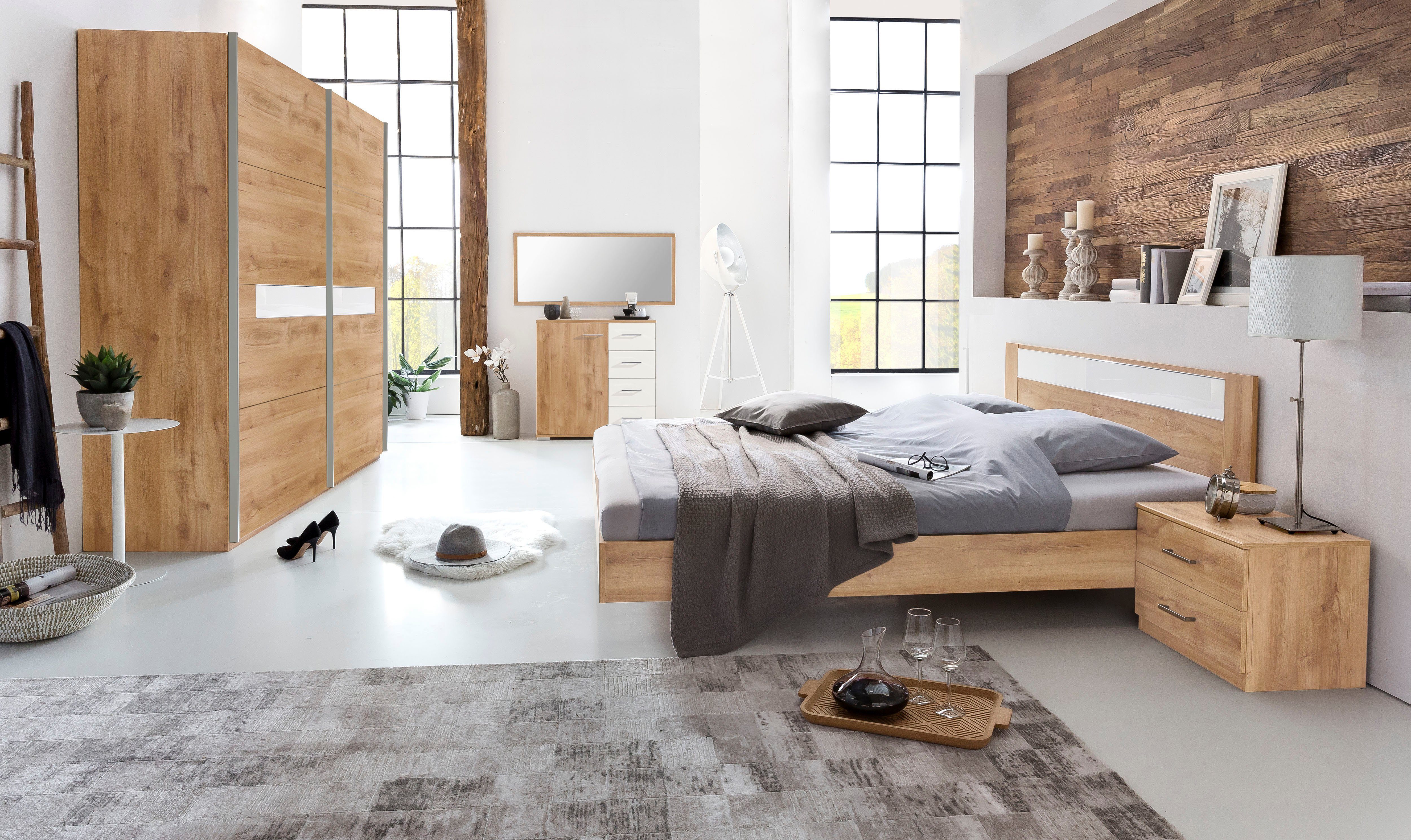 Wimex Slaapkamerserie Petra/Pamela (set, 4-delig) complete slaapkamers beige