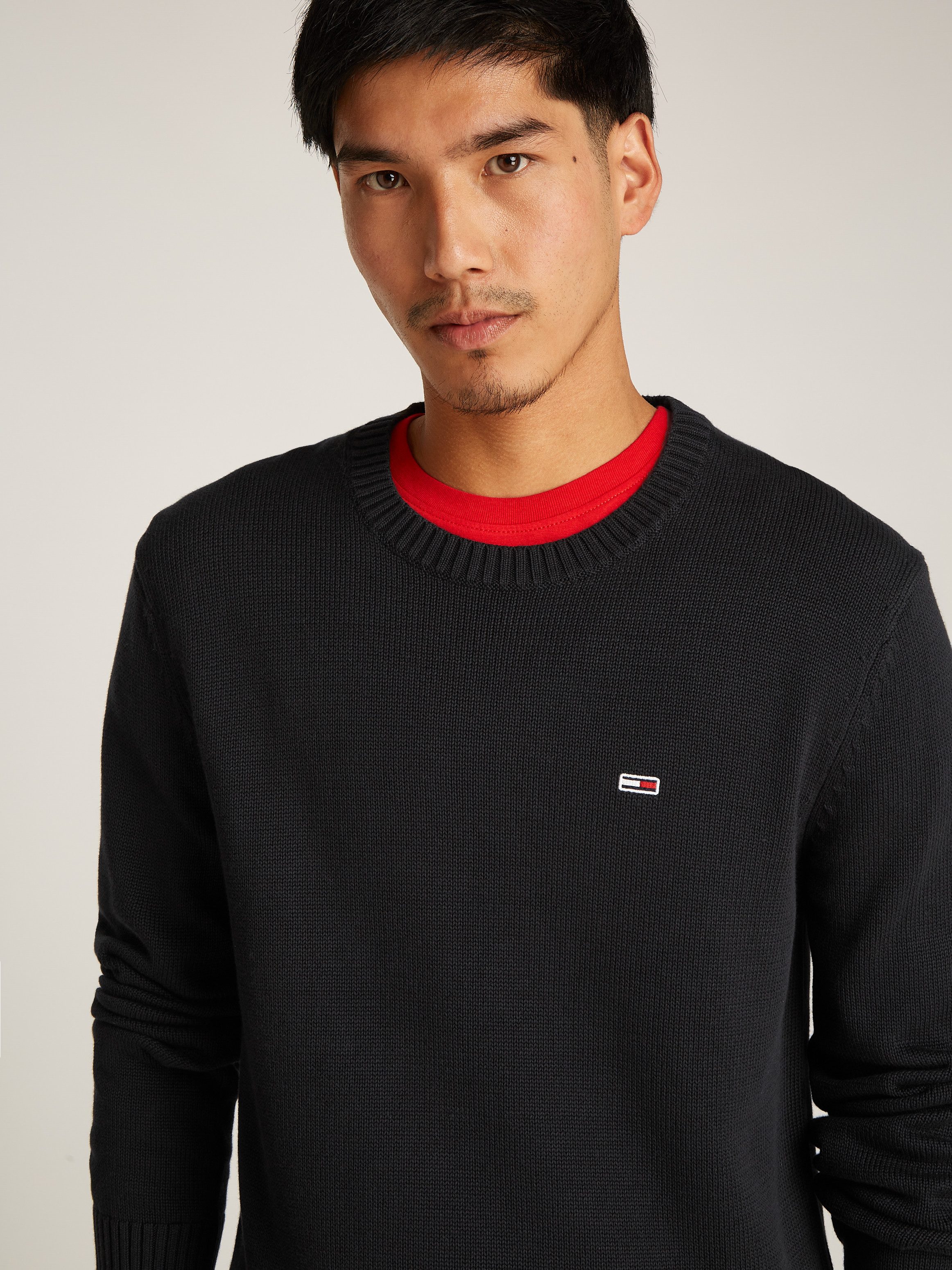 TOMMY JEANS Gebreide trui TJM SLIM ESSNTLS C-NECK SWEATER