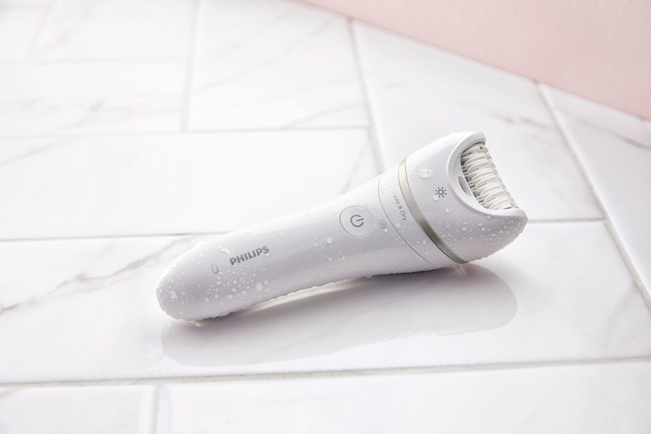 Philips Epilator Beauty Set Series 9000 BRE770/92 inclusief gezichtshaarverwijderaar en tas, nat-en droogfunctie