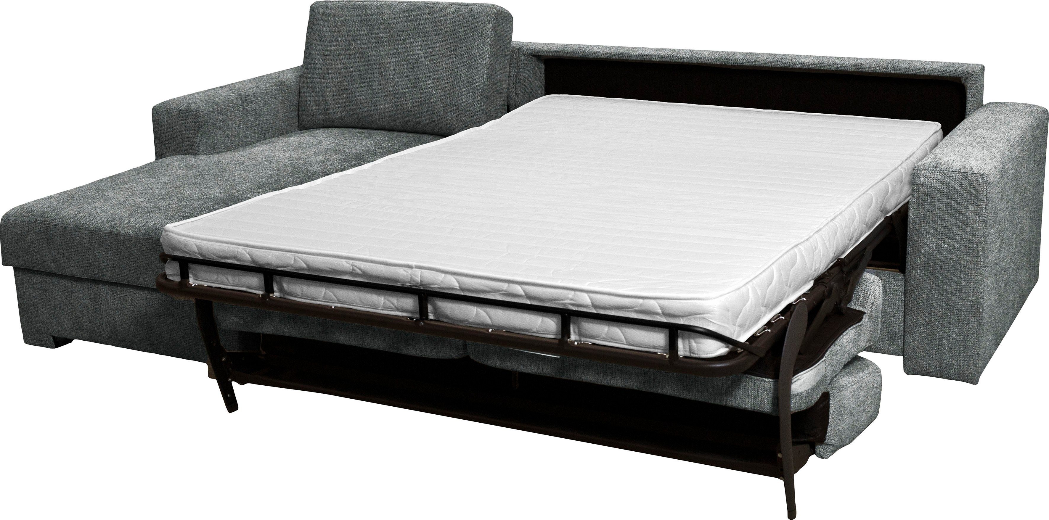 Home affaire Hoekbank Roma "M" matras hoogte 14 cm, slaapfunctie, met ondervering,