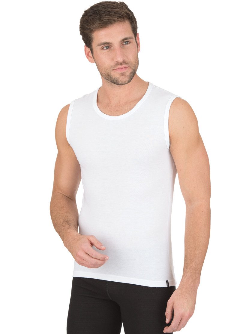 Trigema Hemd TRIGEMA Ski- en sportshirt (1 stuk) heren tanktops maat S wit