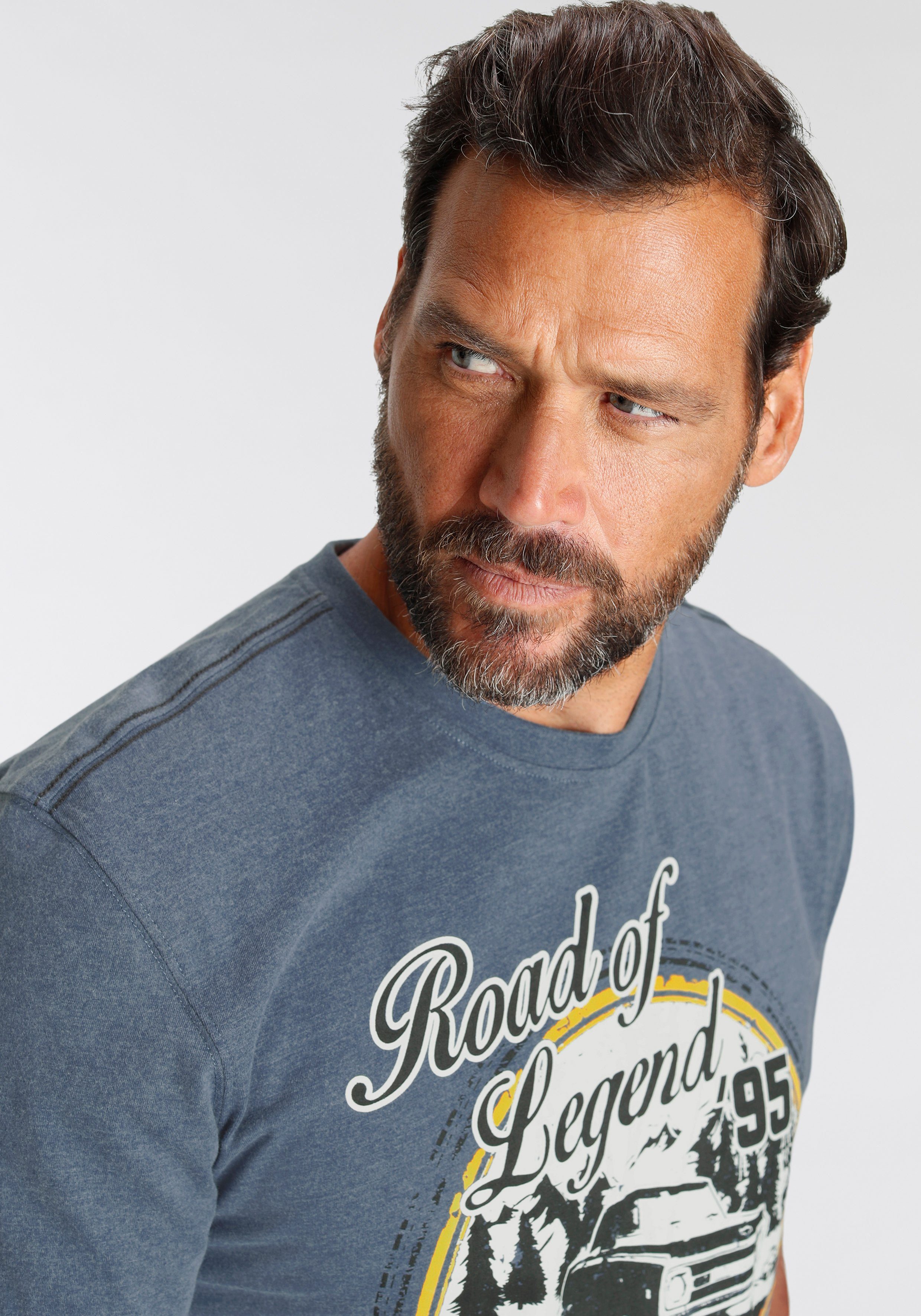 Man's World T-shirt Korte mouwen, gemêleerd, ronde hals, van single jersey