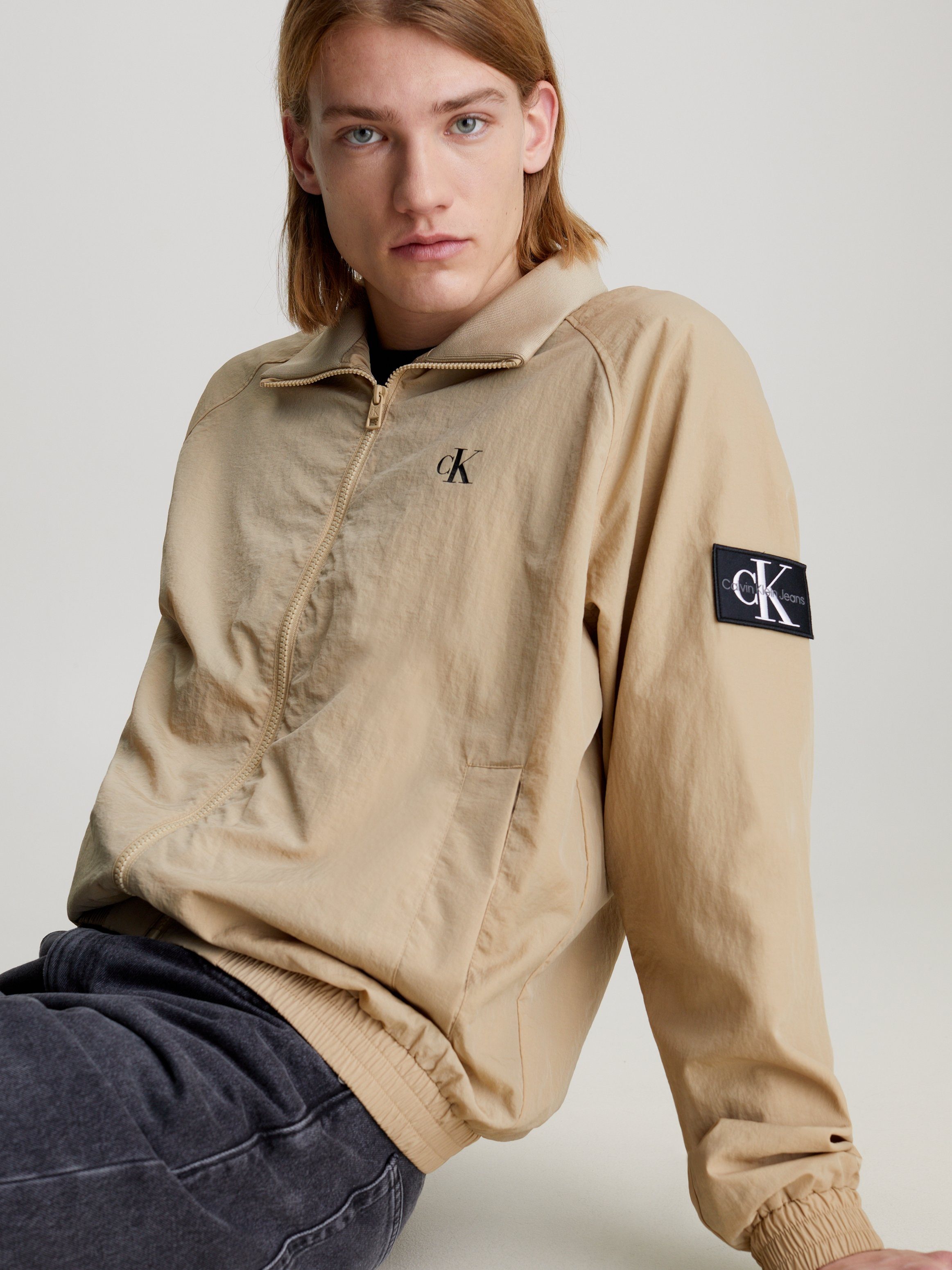 Calvin Klein Outdoorjack UNPADDED HARRINGTON met calvin klein-logobadge