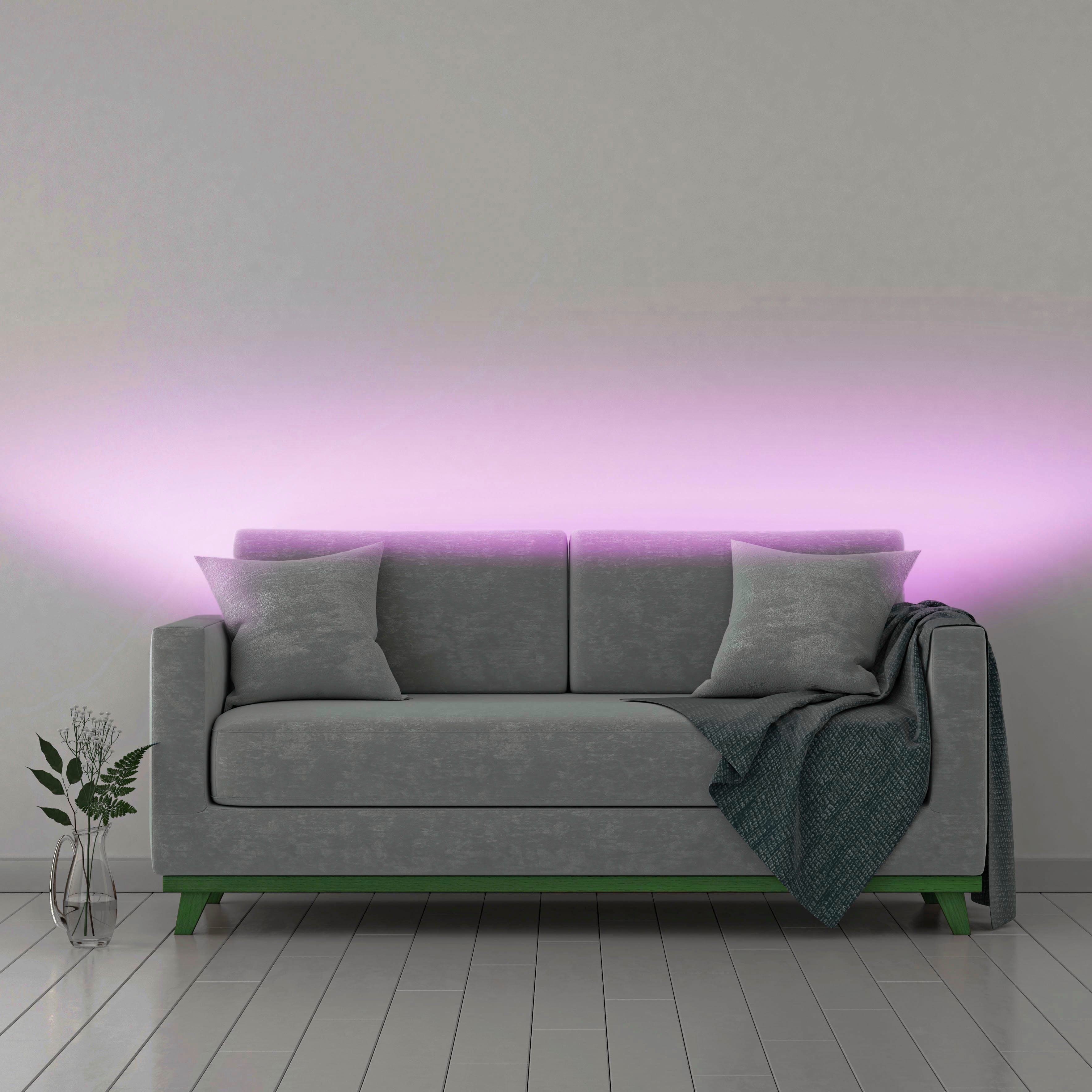 näve Led-strepen Stripe LED strip RGB, Tuya, Bluetooth, 5m, afstandsbediening, IP20, dimbaar, 19W (1 stuk)