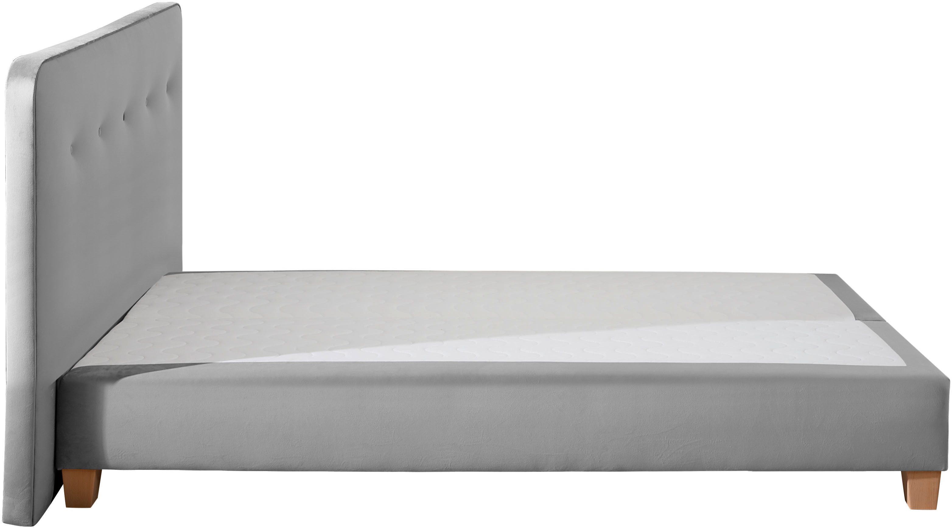 Home affaire Boxspring Fargo inclusief topper, in 3 soorten matrassen, in fluweel of structuurstof