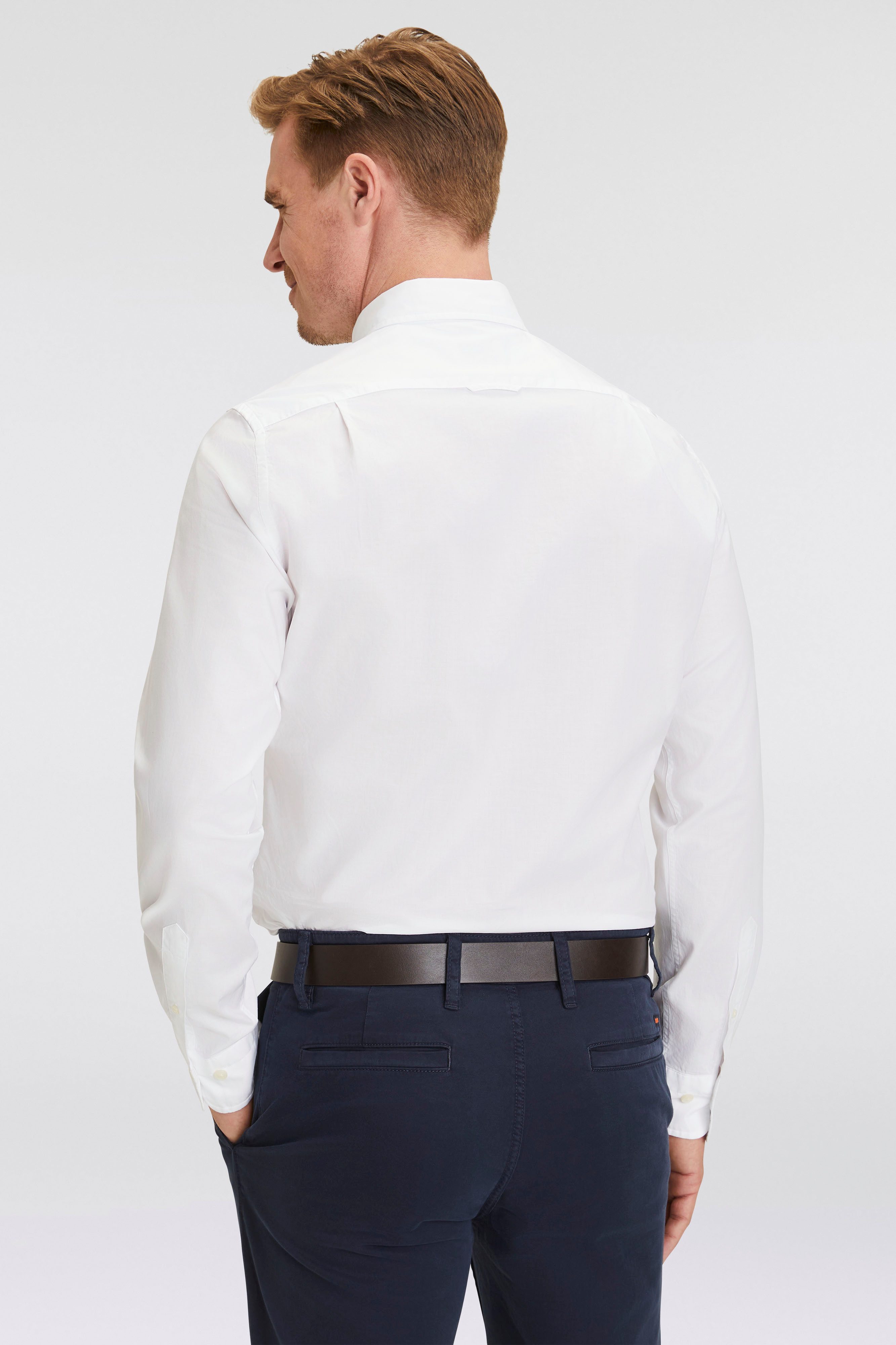 Gant Overhemd met lange mouwen Slim fit poplin overhemd licht slijtvast easy care